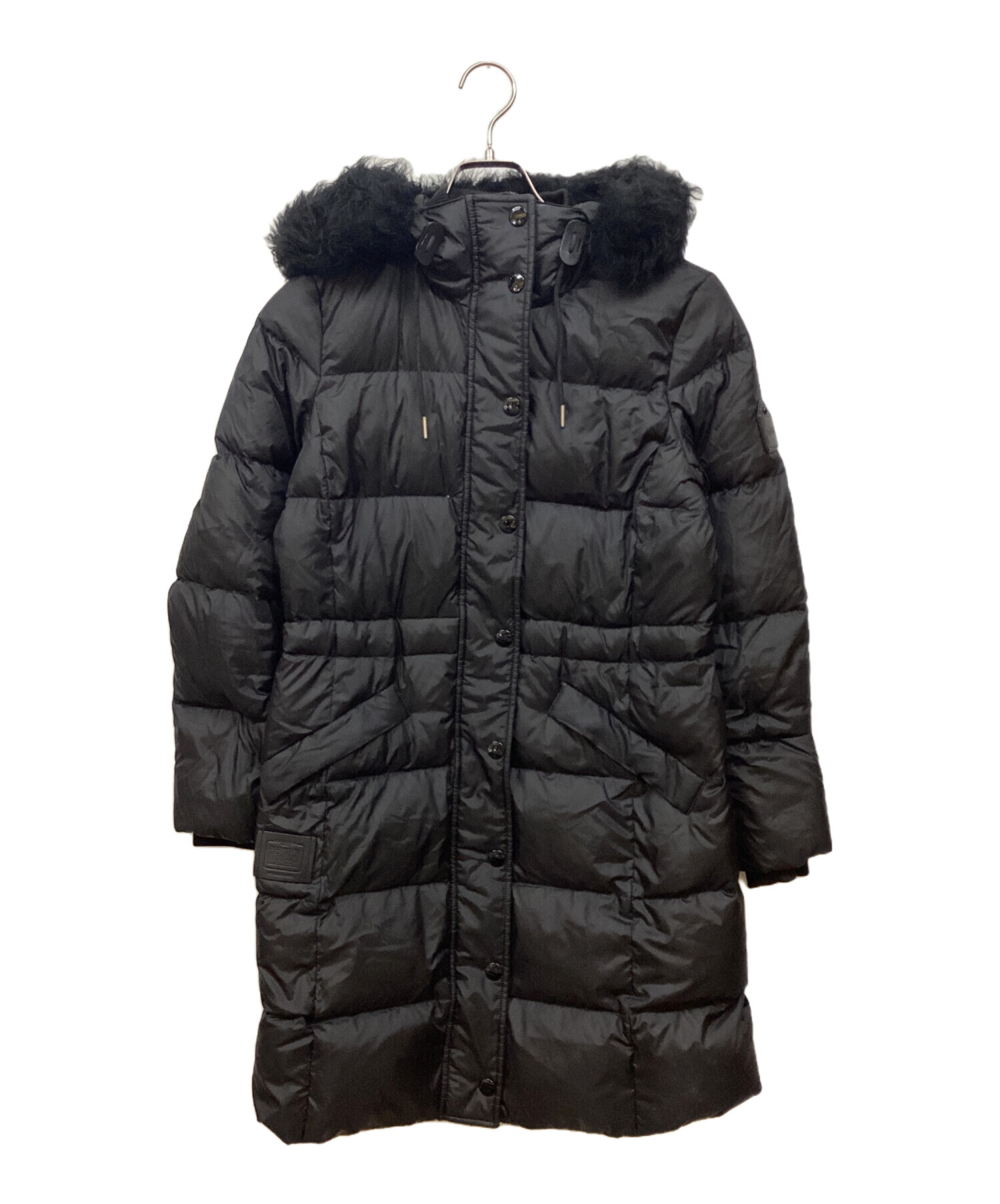 COACH ダウンコート 中古・古着通販】COACH (コーチ) 羊毛ファーダウンコート ブラック