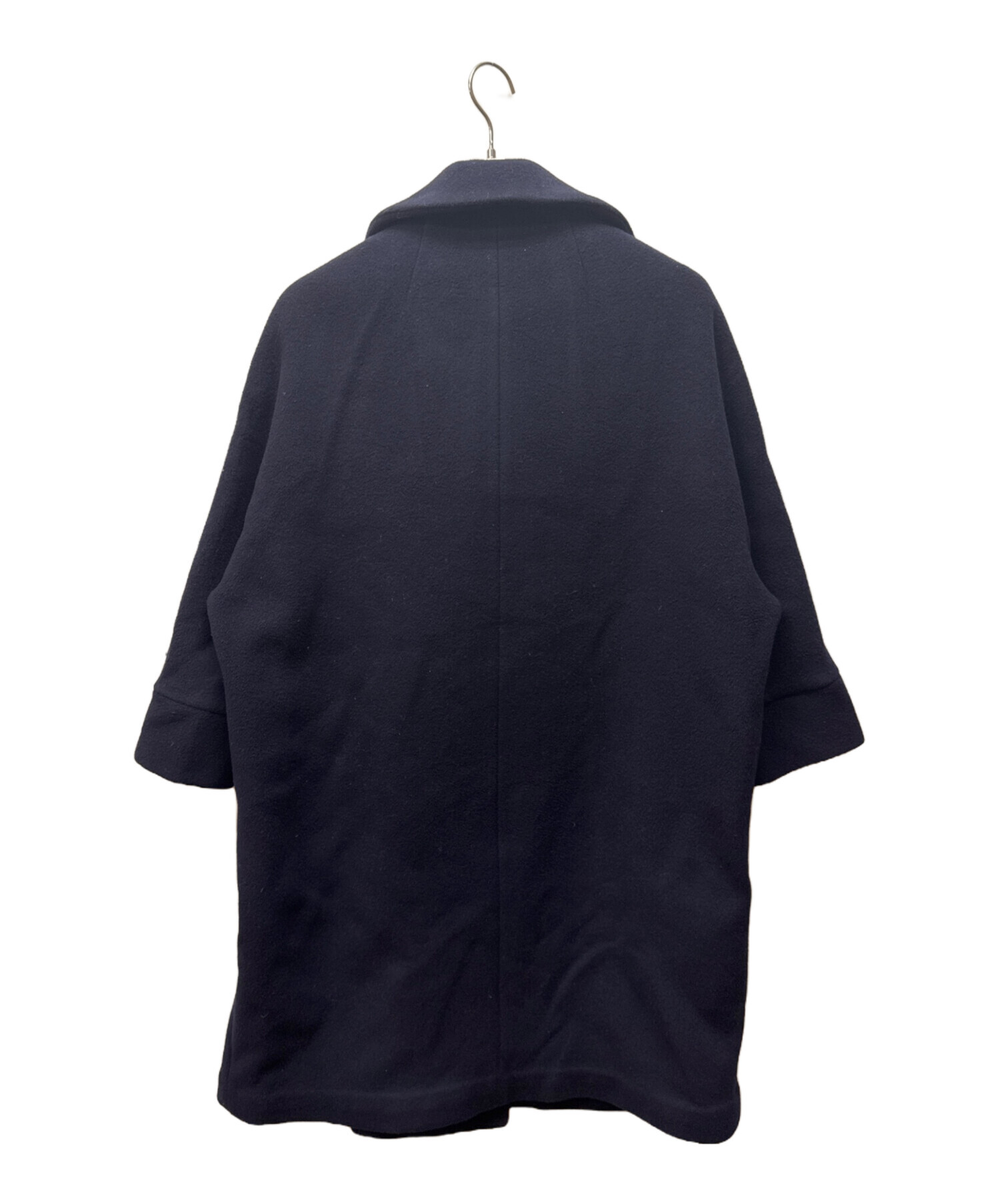 中古・古着通販】TICCA (ティッカ) ウール テントコート ネイビー 