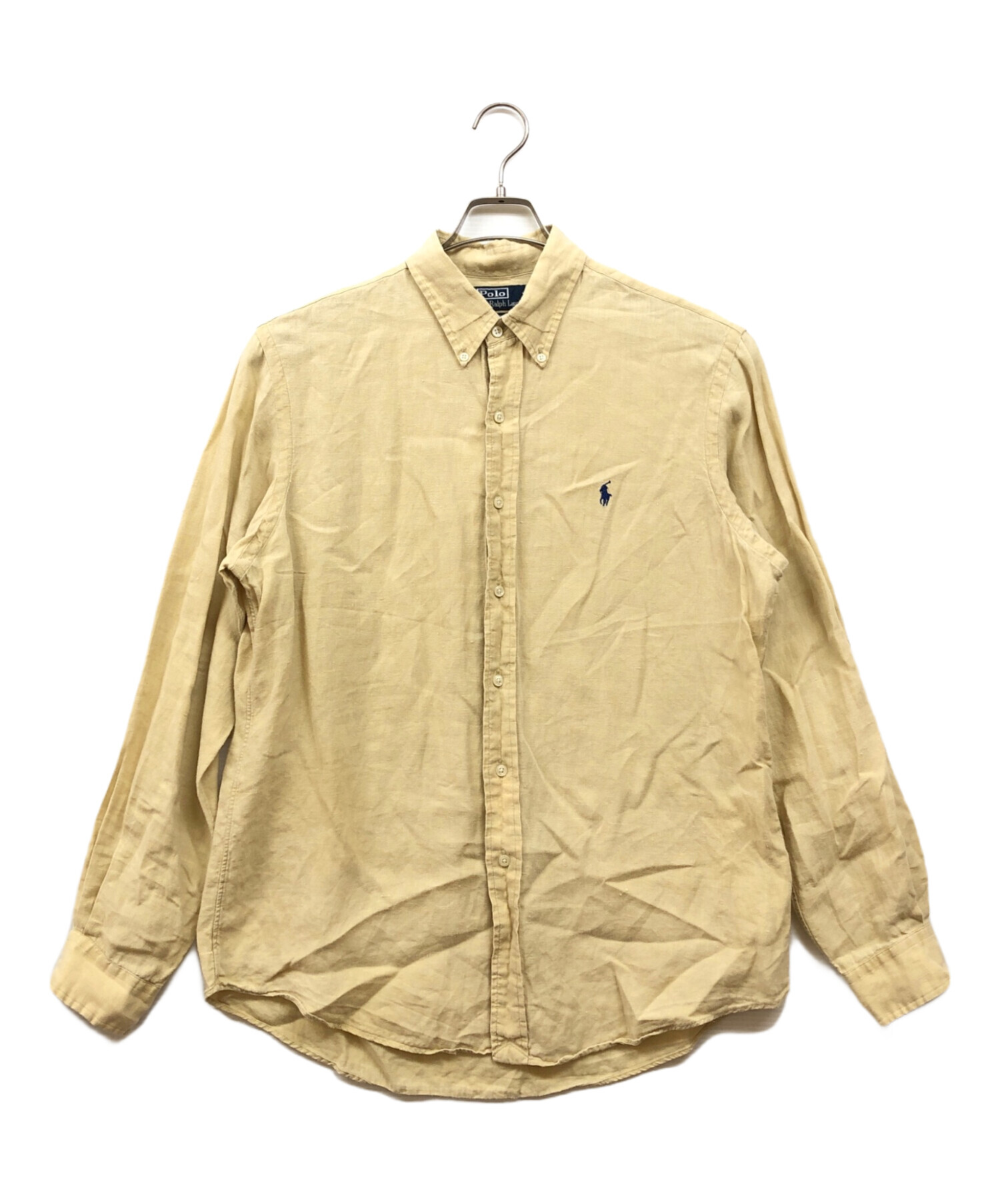 は*わ様 新品タグ付き　ポロラルフローレン リネン ボタンダウンシャツ ベージュ 中古・古着通販】POLO RALPH LAUREN (ポロ・ラルフローレン) リネン