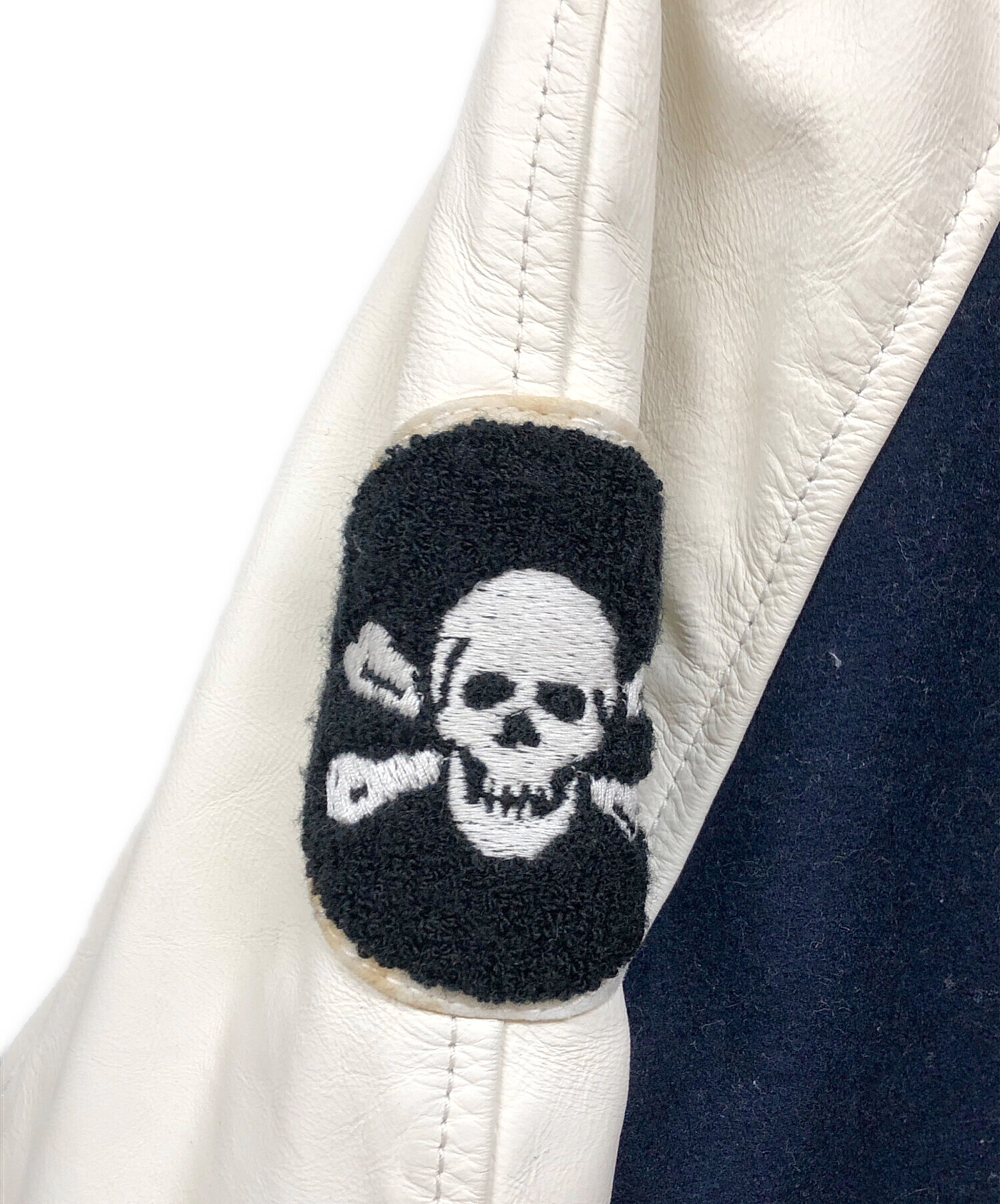 ◎美品　NEIGHBORHOOD ネイバーフッド　スタジャン　ネイビー　ホワイト 中古・古着通販】NEIGHBORHOOD (ネイバーフッド) スタジャン ネイビー