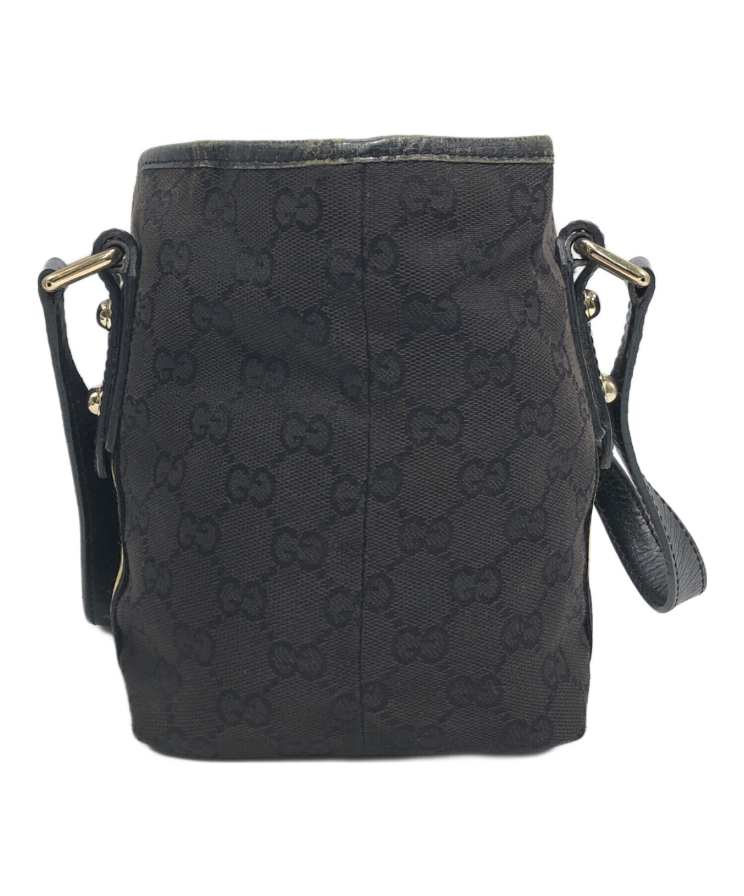 GUCCI 黒 トートバッグ GGキャンバス ミニトートバッグ 中古・古着通販】GUCCI (グッチ) GGキャンバスミニトートバッグ