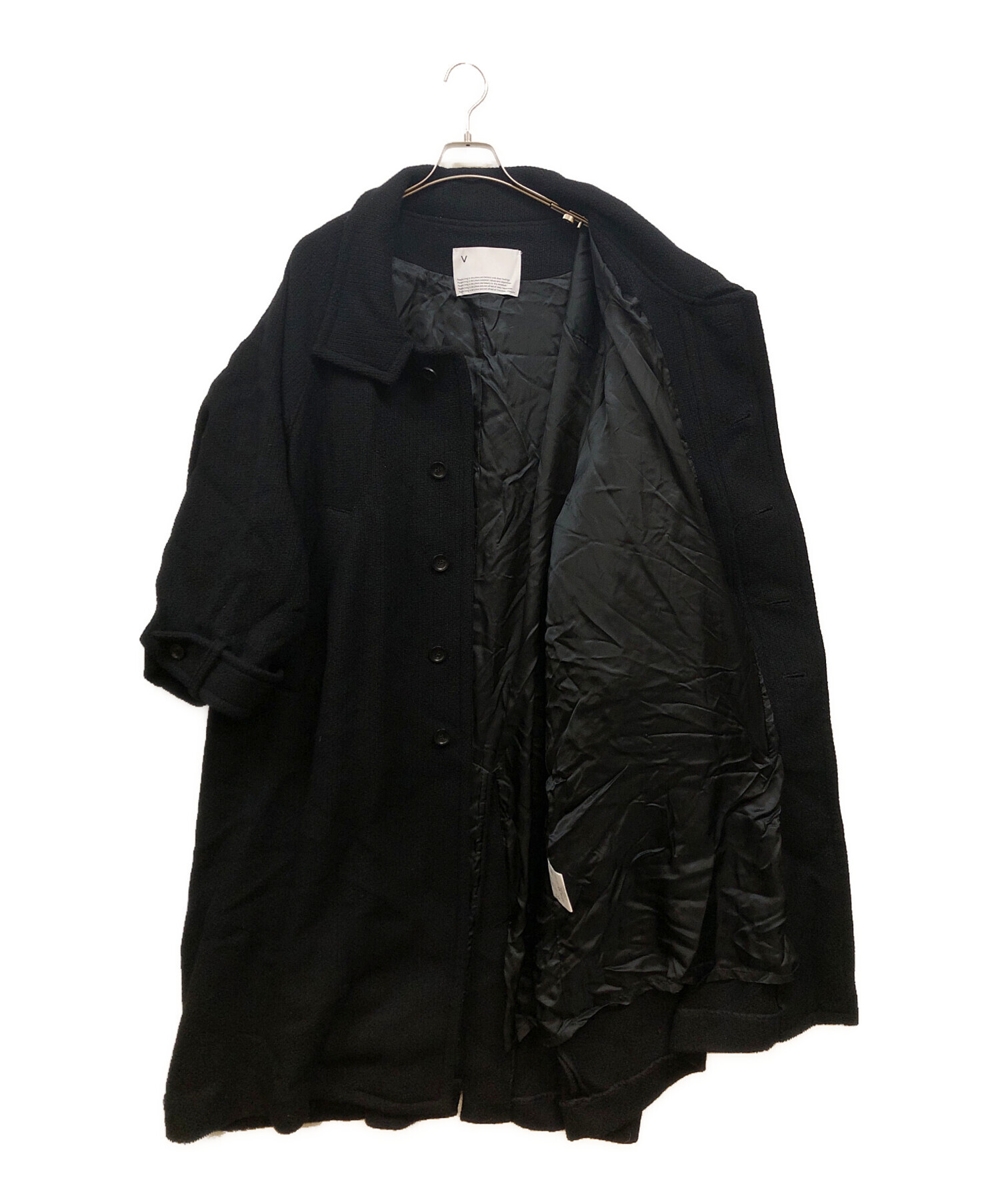 未使用品 定価：50600円 VOAAOV ロング コート　サイズ：１ 中古・古着通販】VOAAOV (ヴォアーブ) コート ブラック サイズ:1