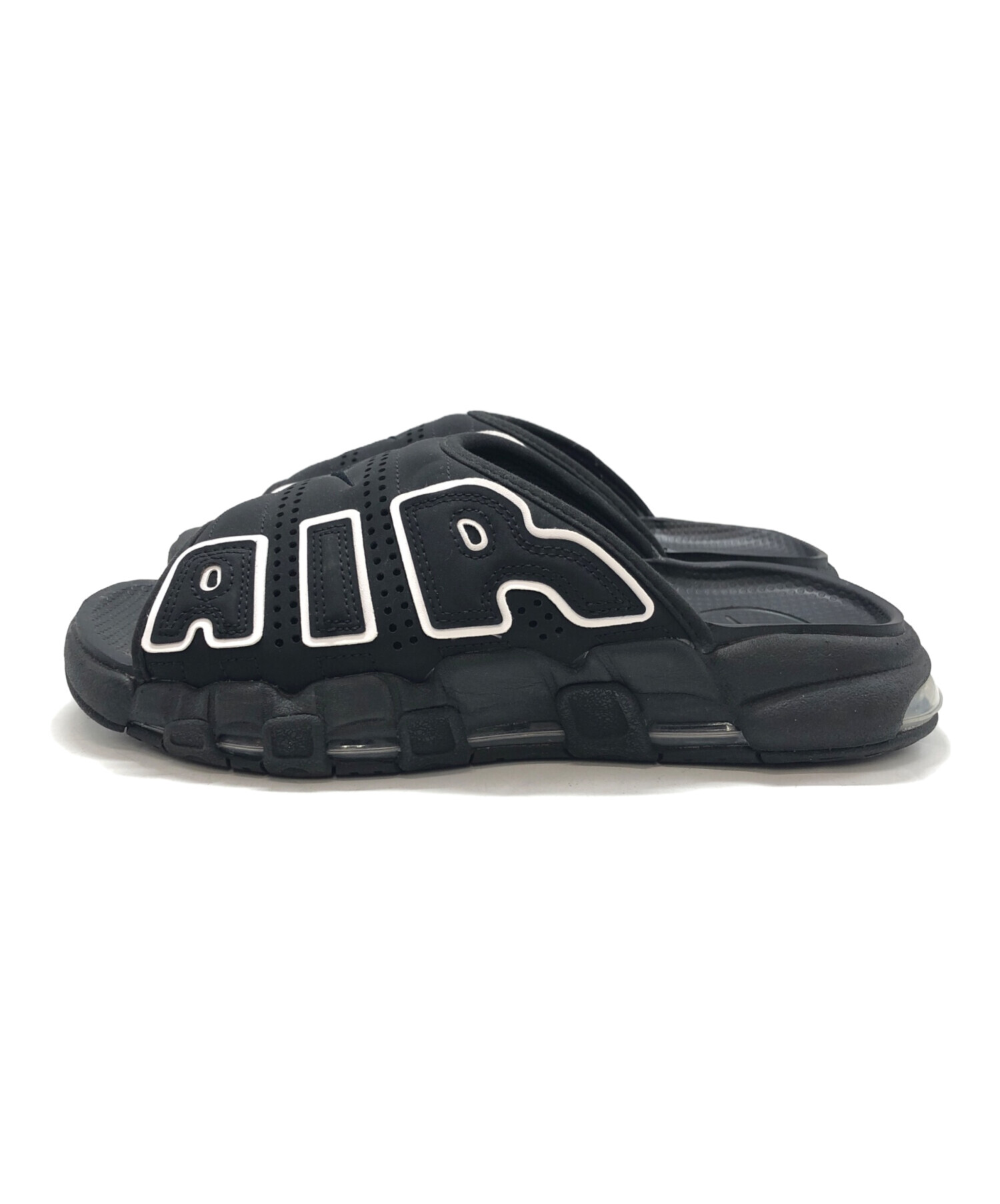 中古・古着通販】NIKE (ナイキ) AIR MORE UPTEMPO SLIDE ブラック