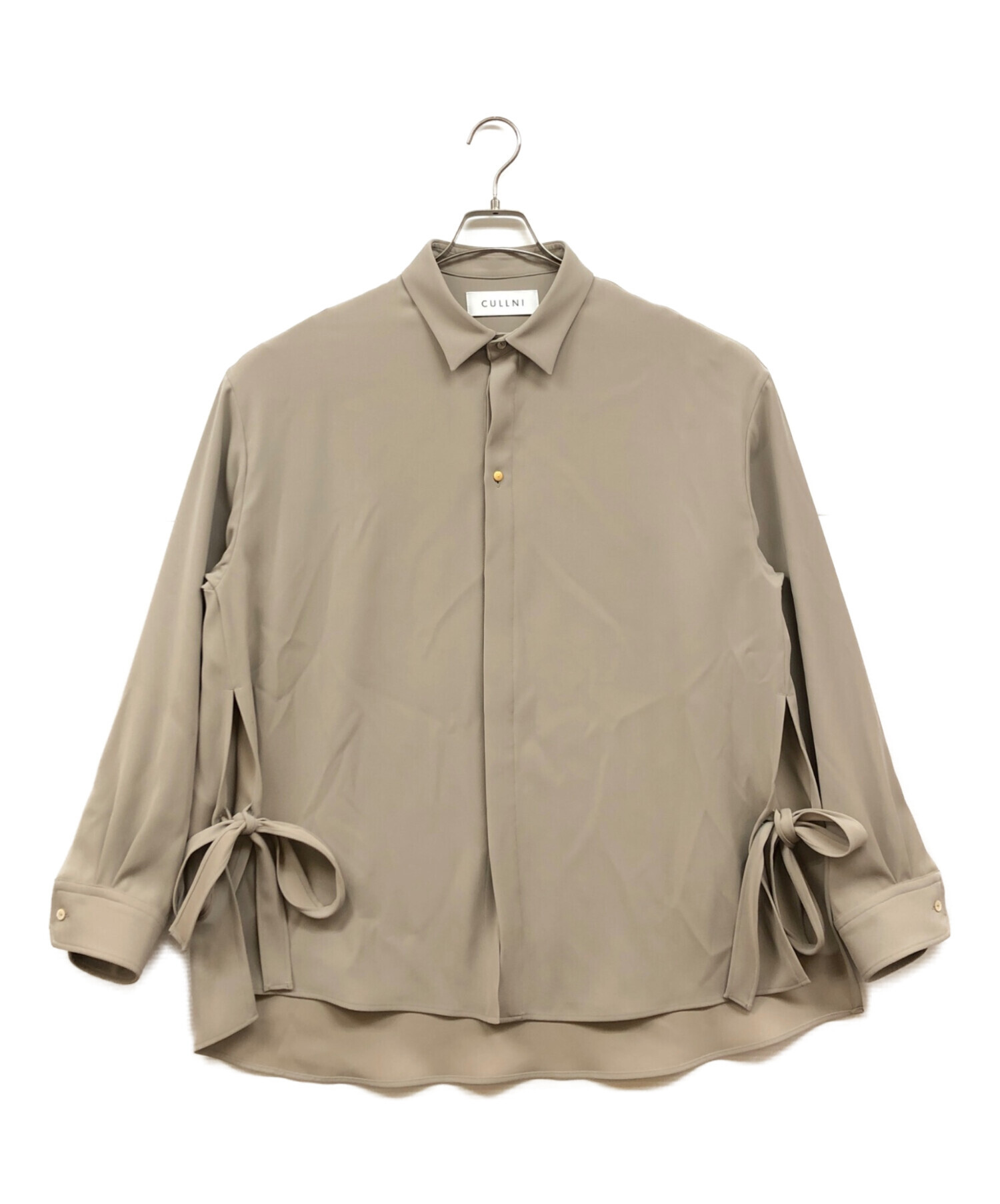 中古・古着通販】CULLNI (クルニ) SIDE SLIT WIDE SHIRTS ベージュ