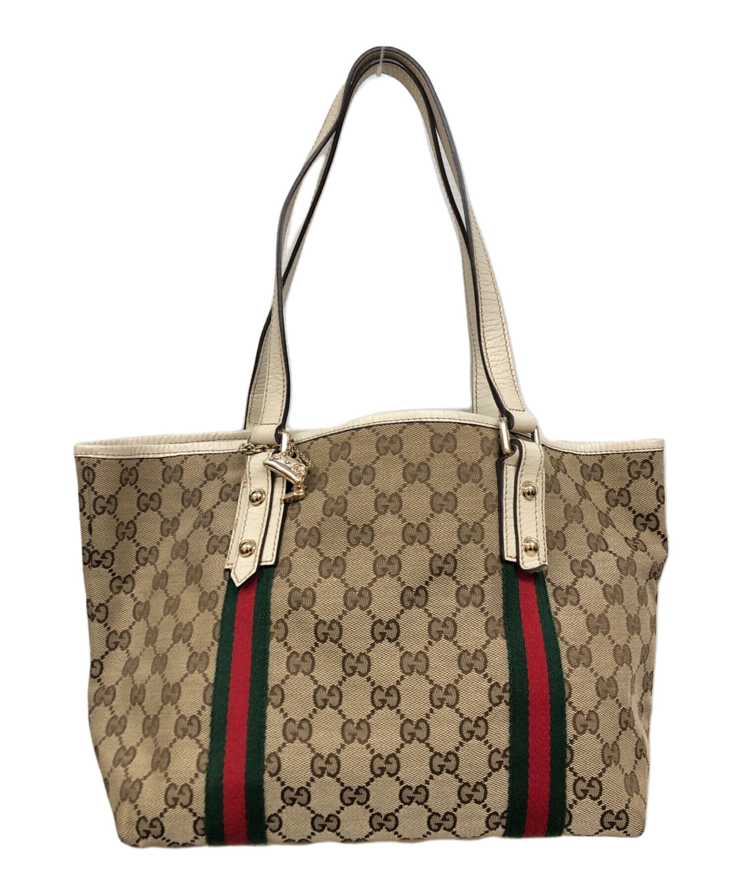 中古・古着通販】GUCCI (グッチ) シェリーライン GGキャンバス トート