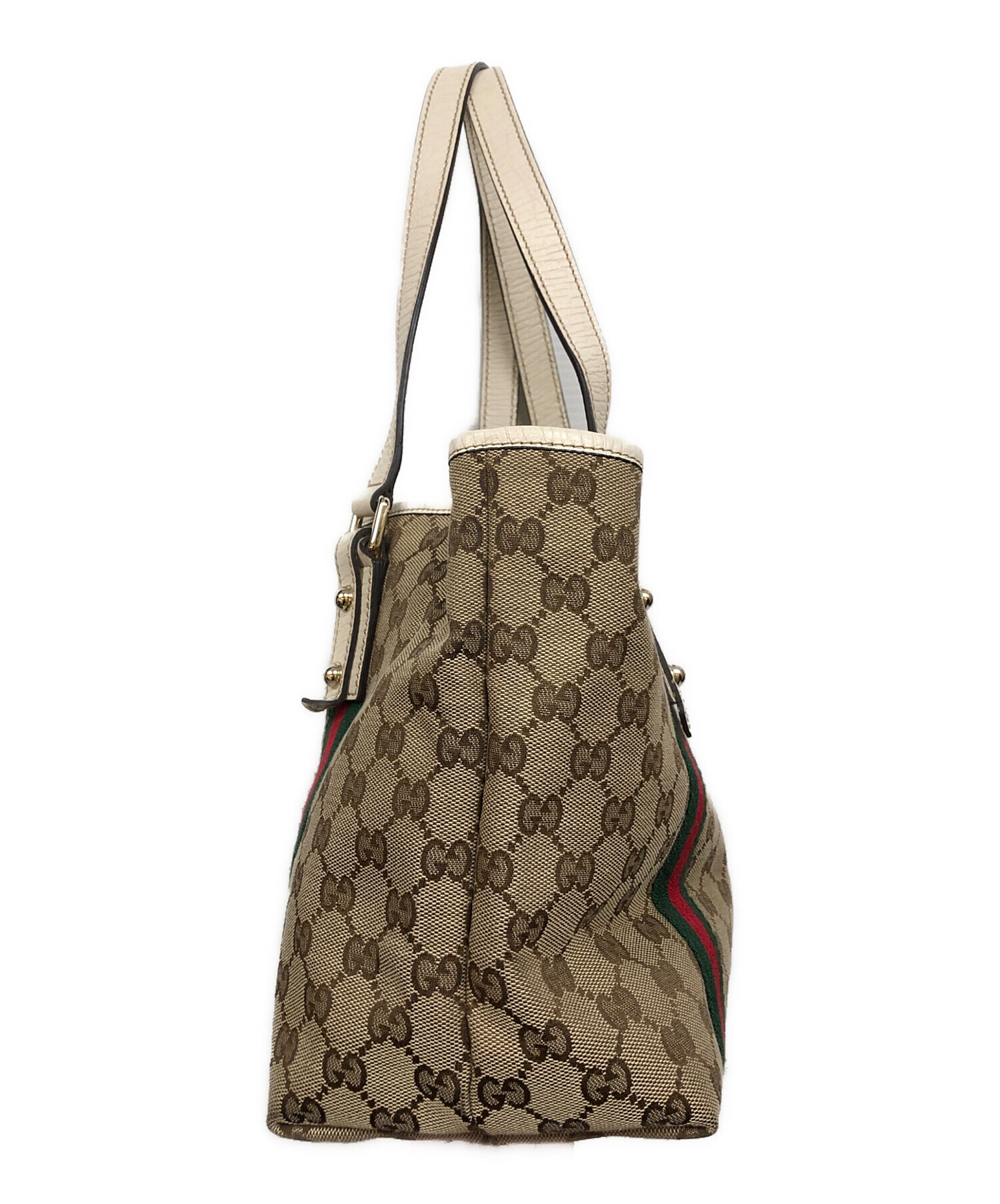 中古・古着通販】GUCCI (グッチ) シェリーライン GGキャンバス トート