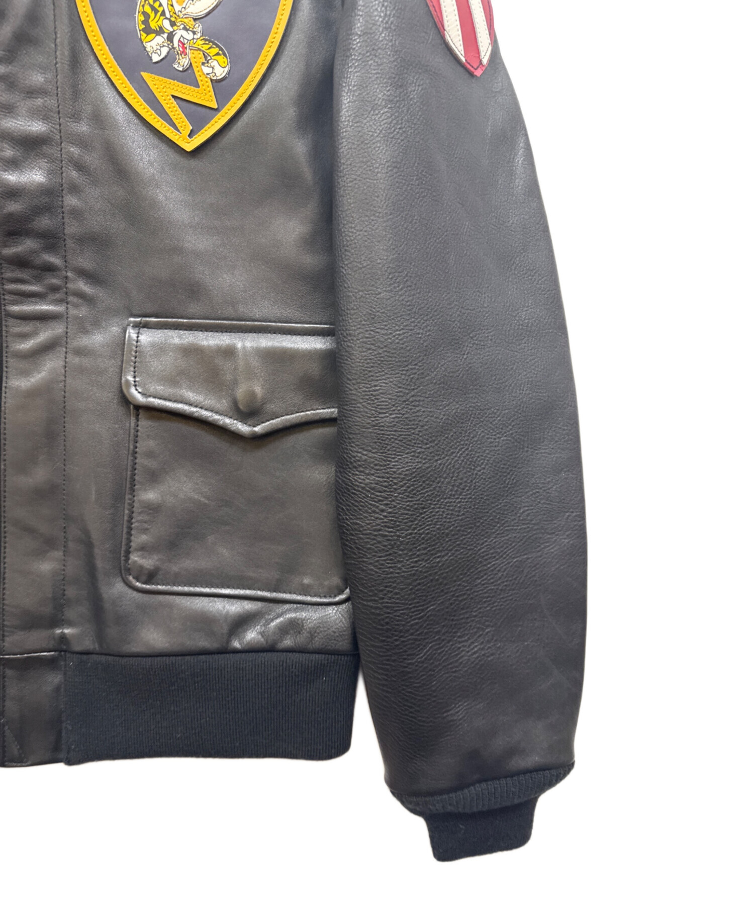 中古・古着通販】AVIREX (アヴィレックス) A-2 FLYING TIGERS ブラック