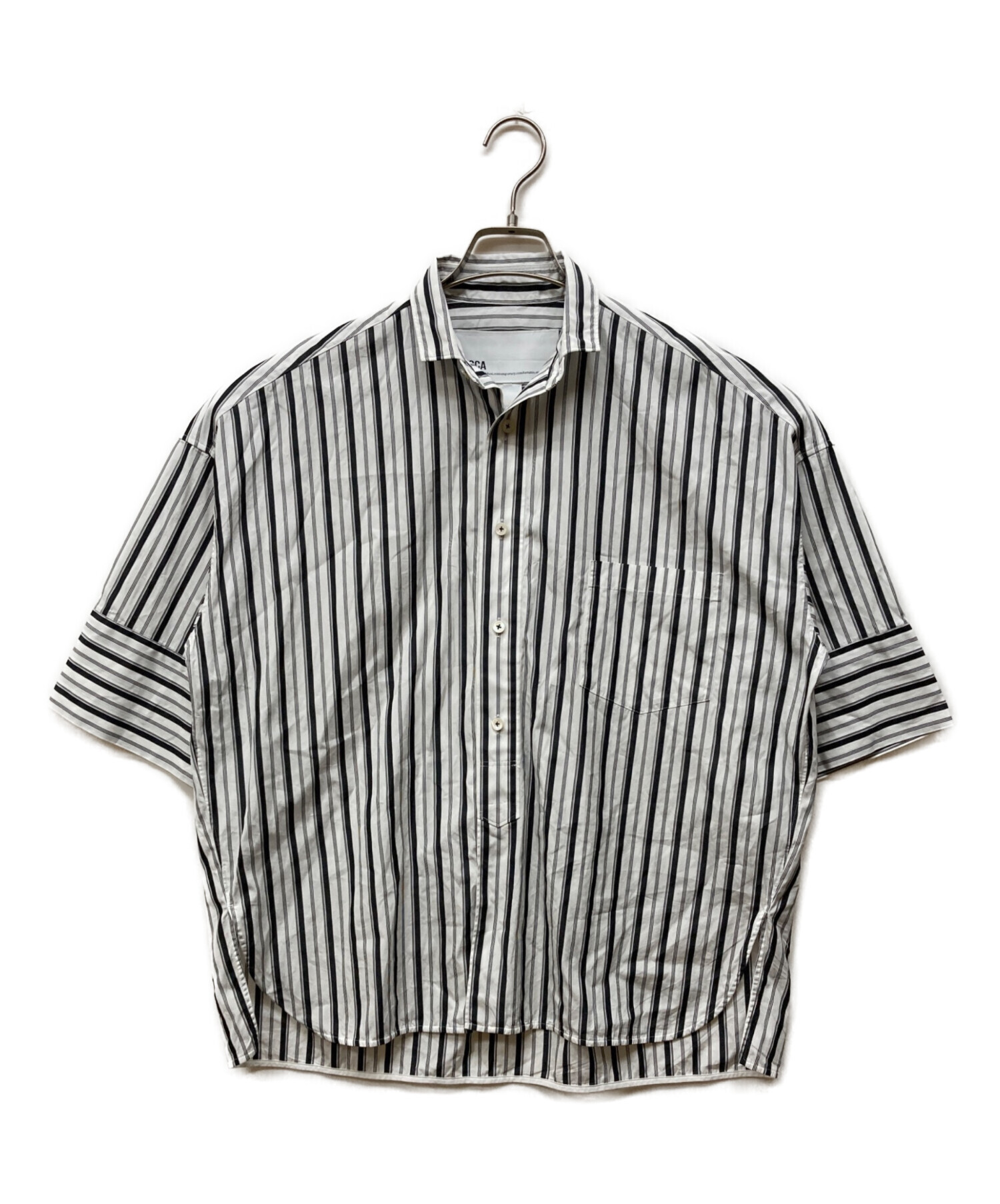 中古・古着通販】TICCA (ティッカ) ストライプシャツ ホワイト サイズ