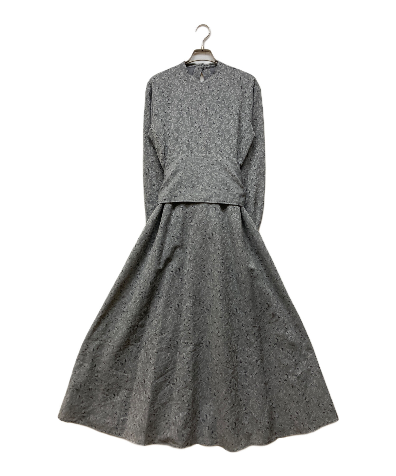 中古・古着通販】CLANE (クラネ) 2WAY JAQUARD ONEPIECE グレー サイズ