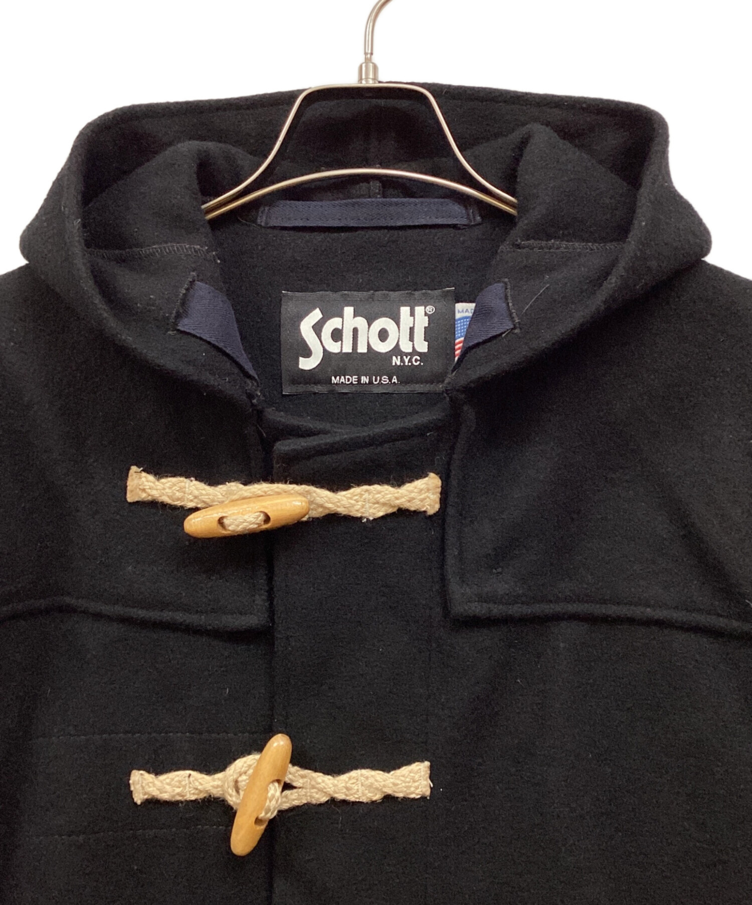 中古・古着通販】Schott (ショット) AT036 ダッフルコート ブラック