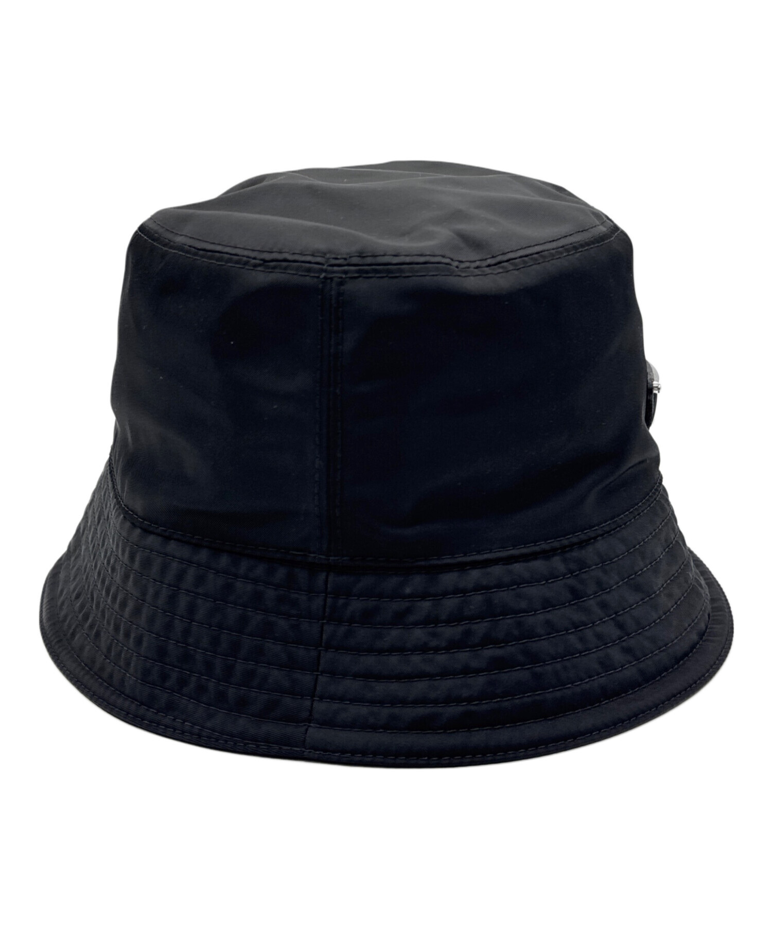 PRADA プラダ バケットハット バケハ Re-Nylon ネイビー 中古・古着通販】PRADA (プラダ) Re-Nylon バケットハット ブラック