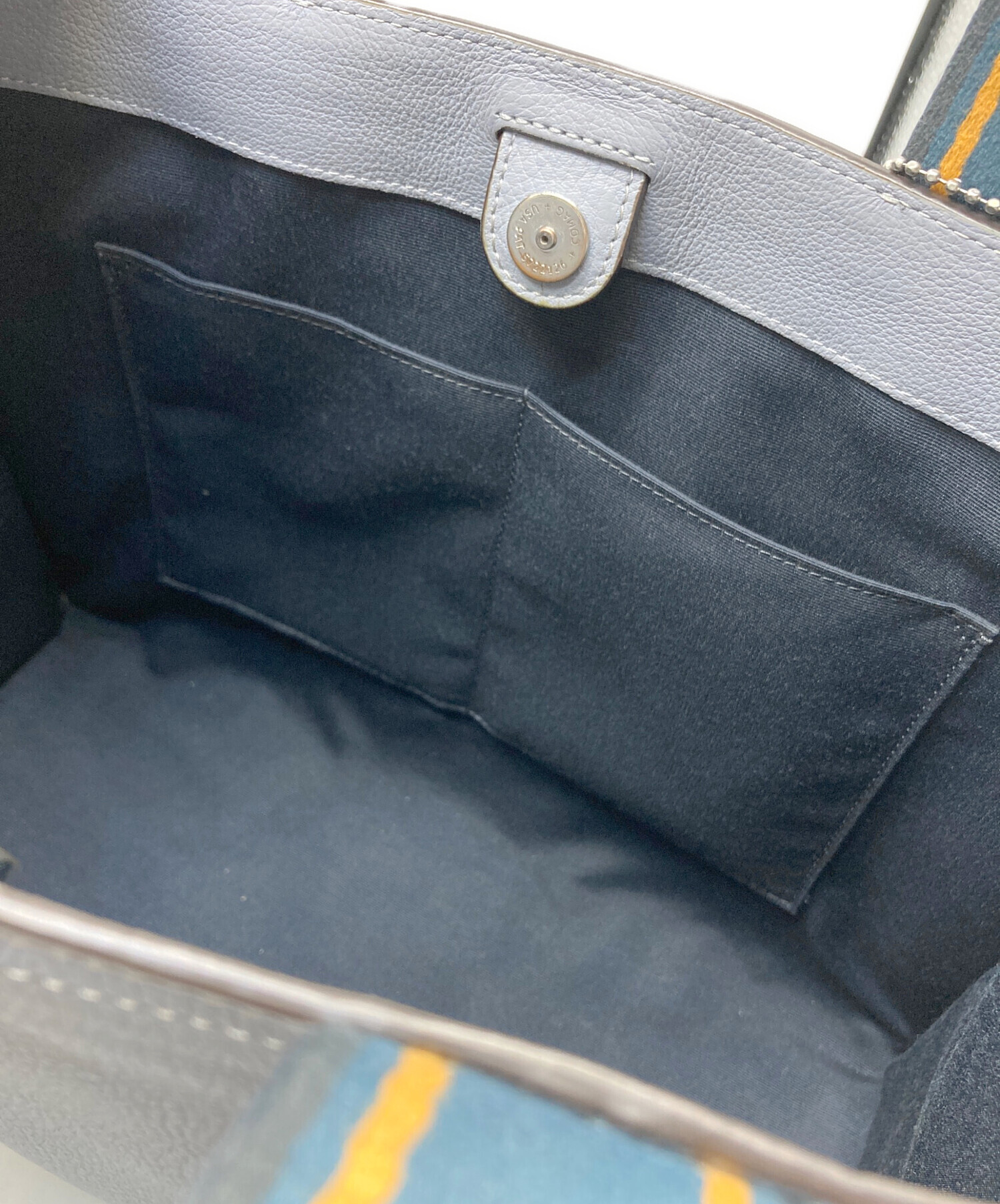 中古・古着通販】COACH (コーチ) スミス トート ブルー｜ブランド