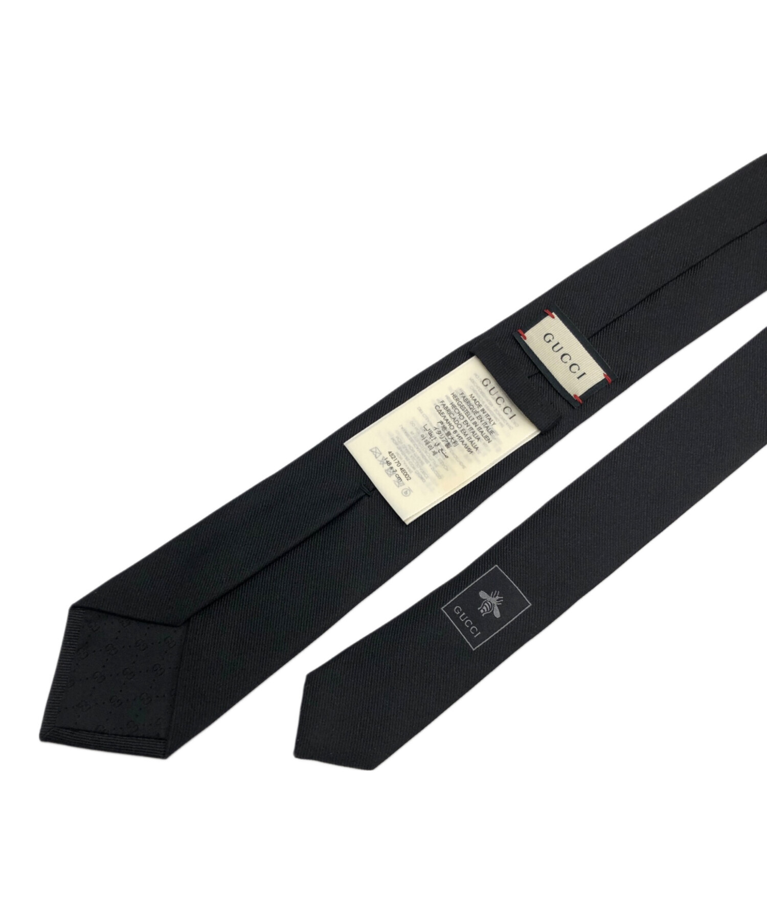 GUCCI ネクタイ タイガー ブラック 中古・古着通販】GUCCI (グッチ) タイガーアンダーノットシルクタイ