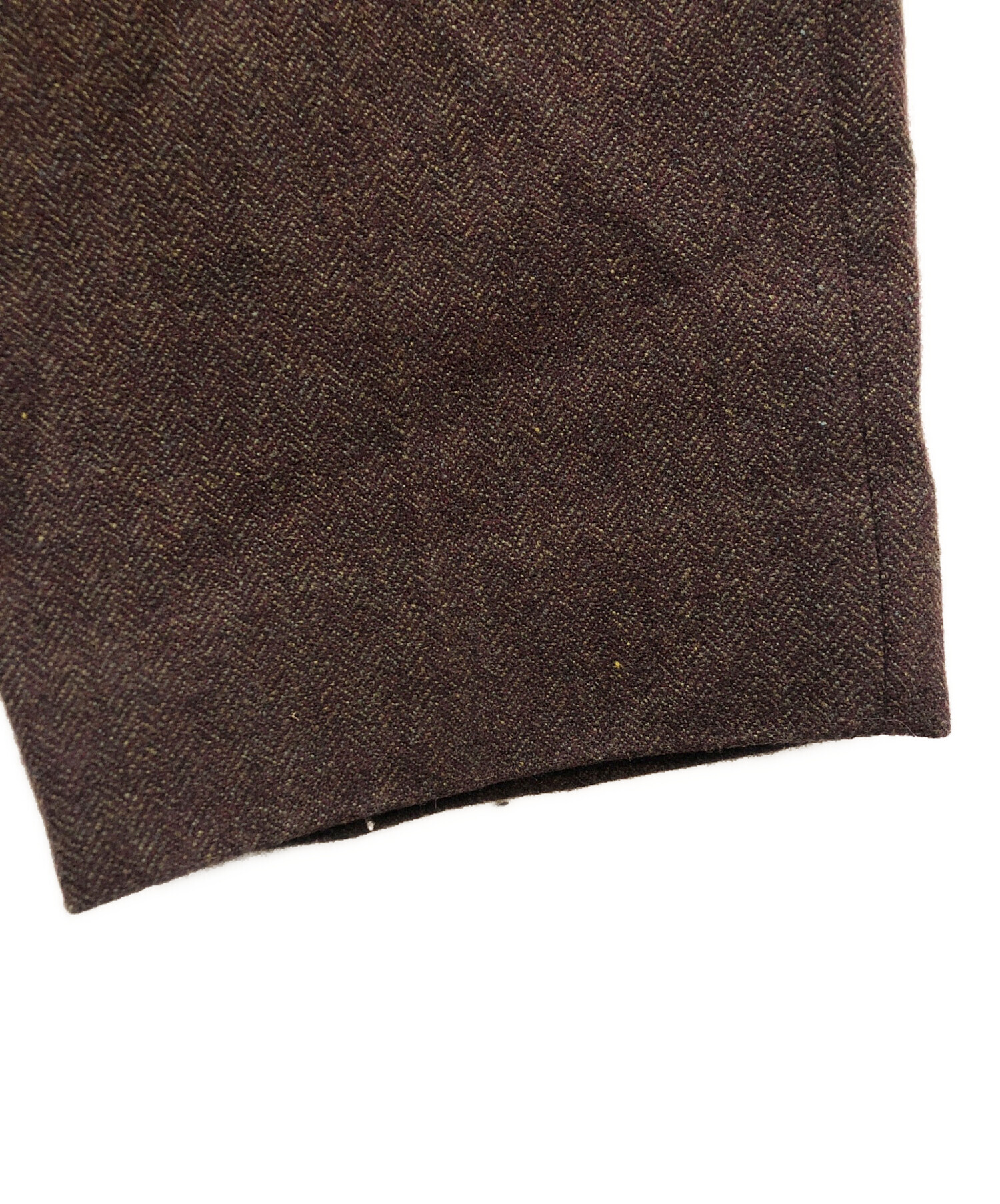 中古・古着通販】Gorsch (ゴーシュ) HERRINGBONE TWO TUCK TROUSERS
