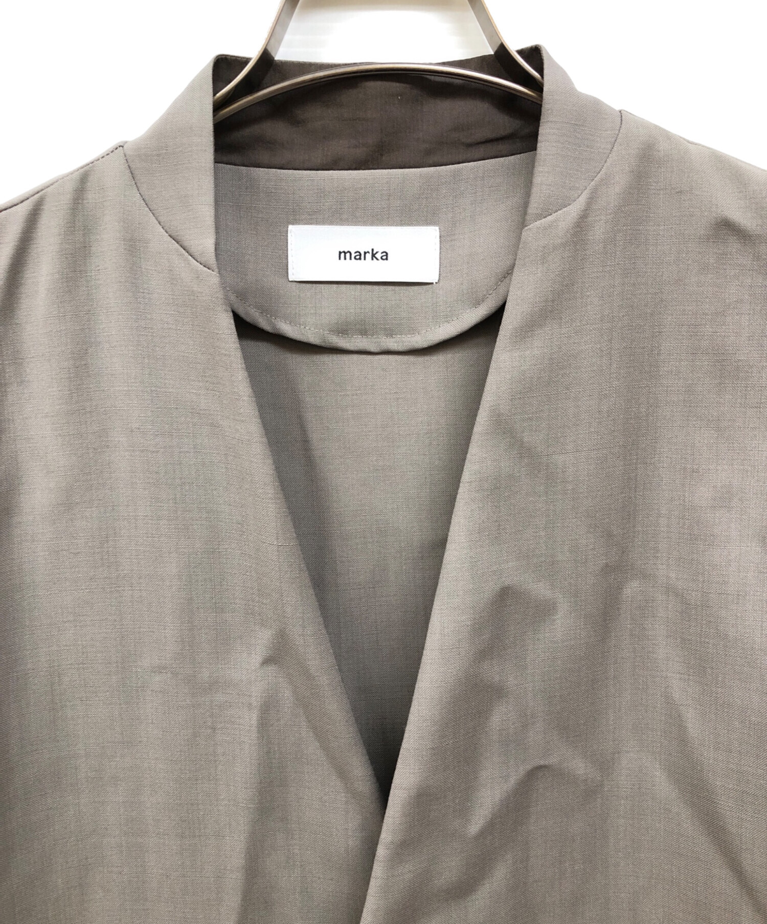中古・古着通販】MARKA (マーカ) LAPELLESS SHIRT JACKET WOOL MOHAIR