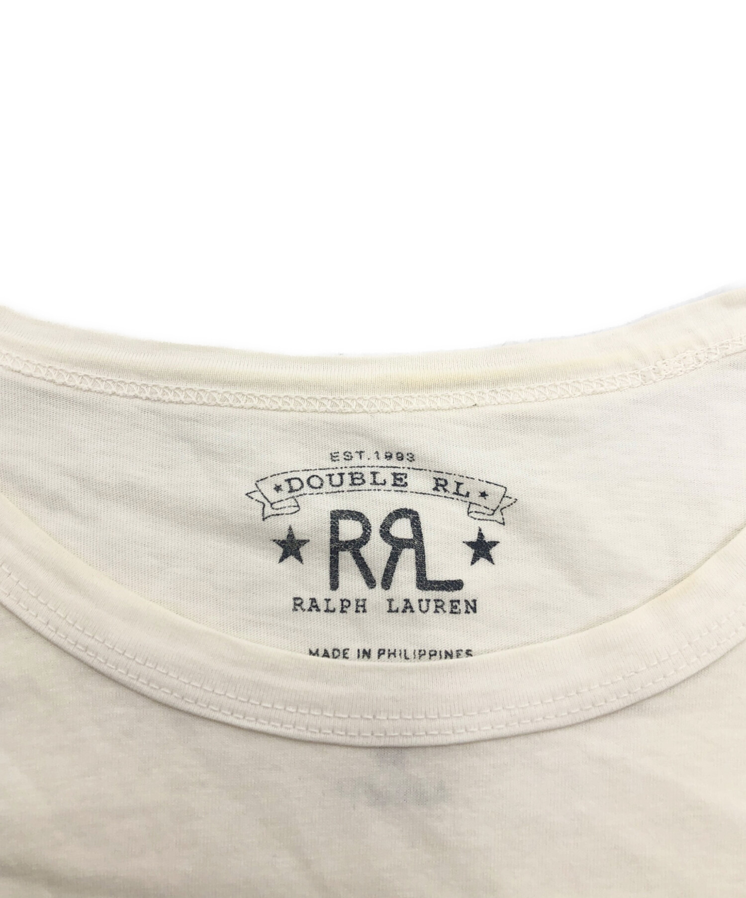 中古・古着通販】RRL (ダブルアールエル) ロゴカットソー ホワイト