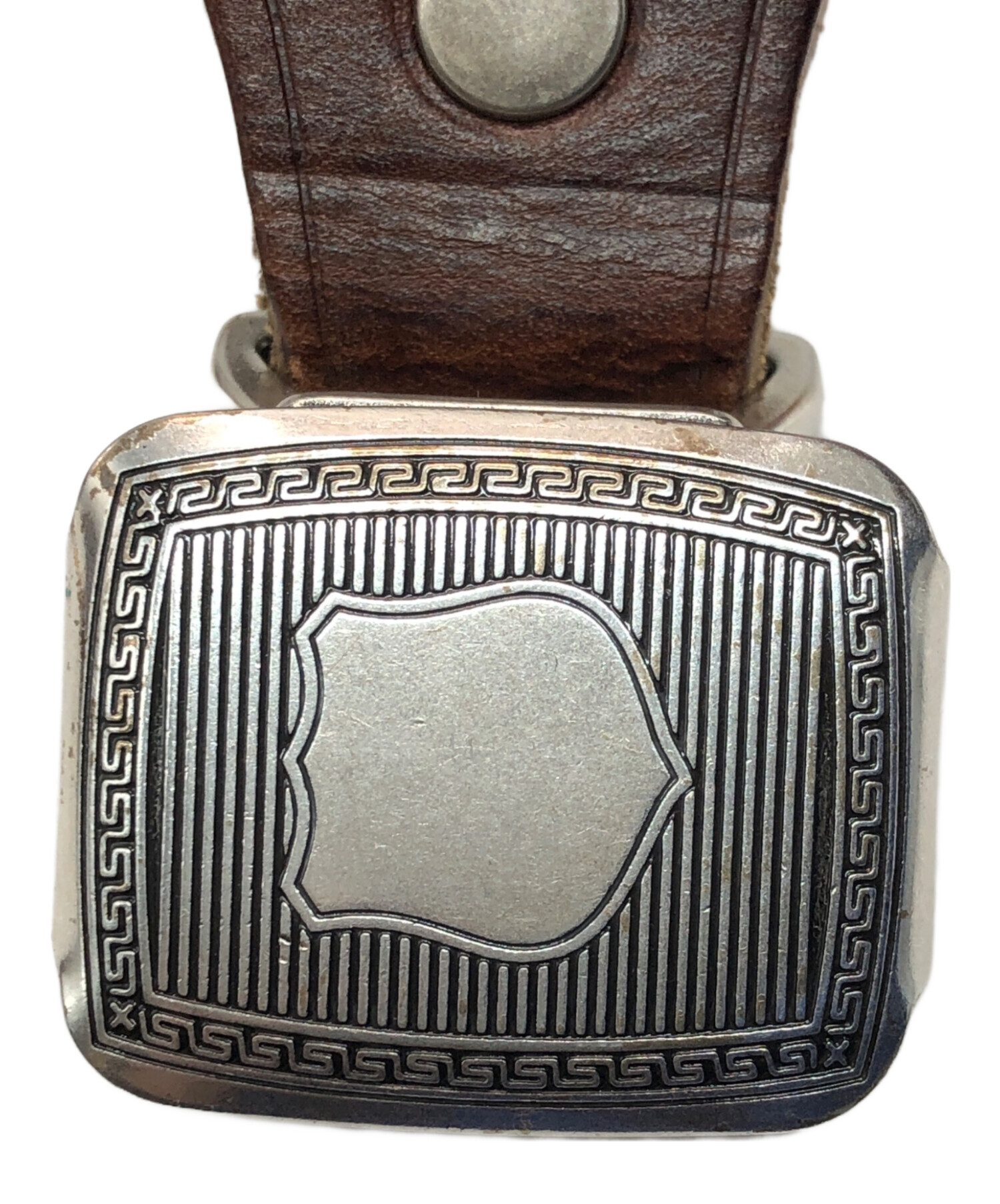 中古・古着通販】RRL (ダブルアールエル) レザーガチャベルト ブラウン