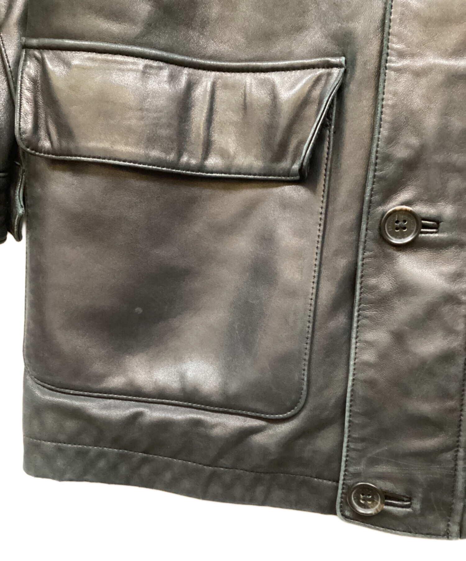 BROOKS BROTHERS シープスキン　レザーコート　size:M 中古・古着通販】BROOKS BROTHERS (ブルックスブラザーズ) シープ