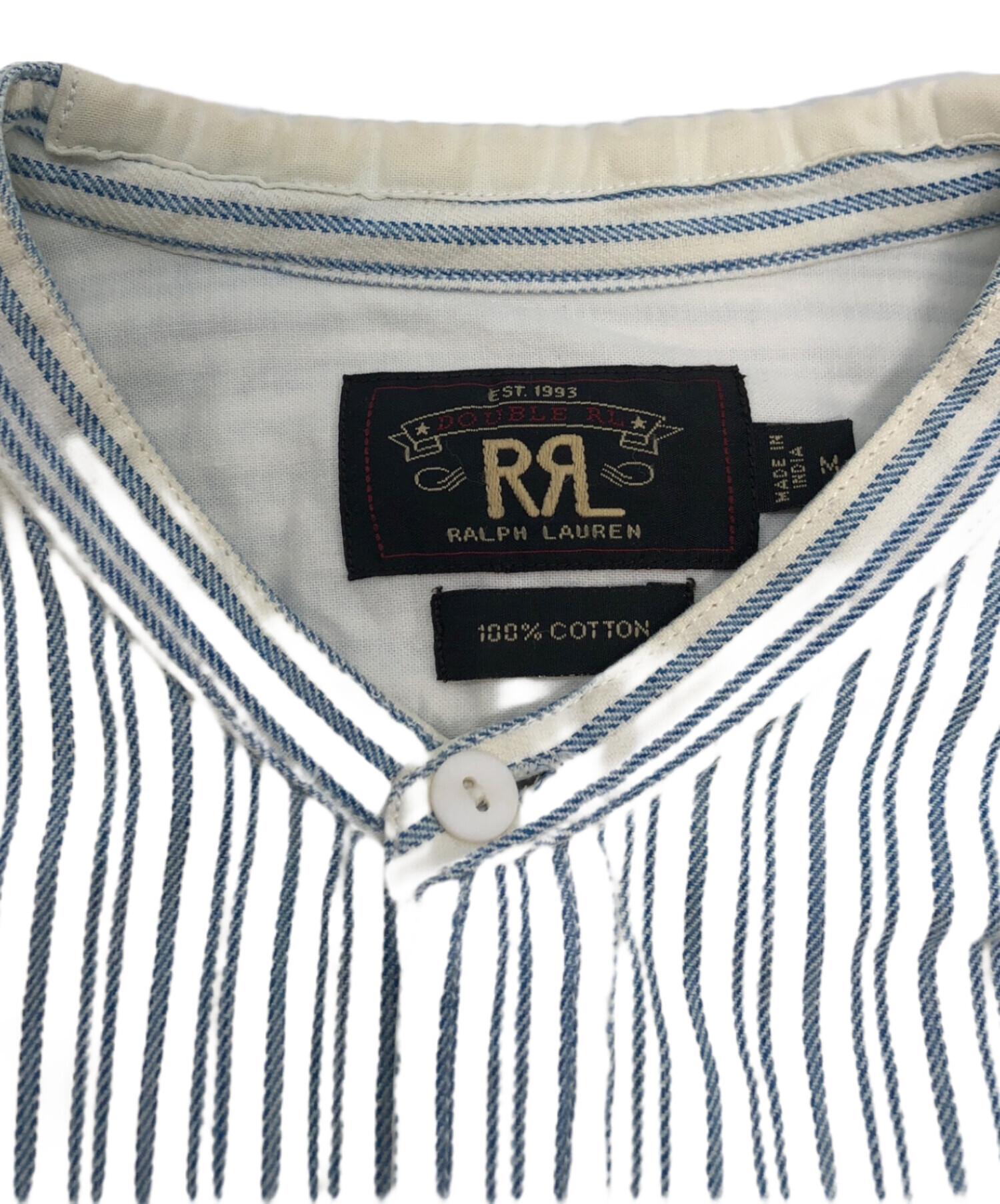 中古・古着通販】RRL (ダブルアールエル) ストライプワークシャツ 