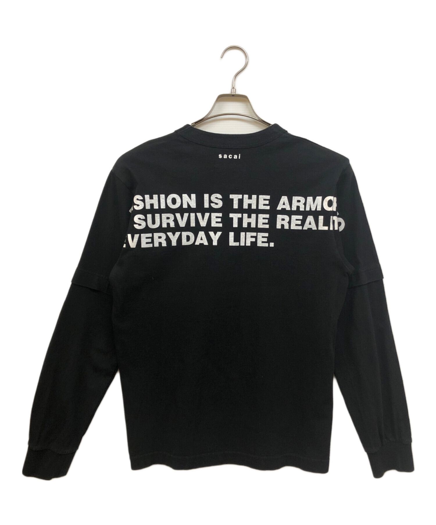 中古・古着通販】sacai (サカイ) Graphic Print L/S T-Shirt ブラック