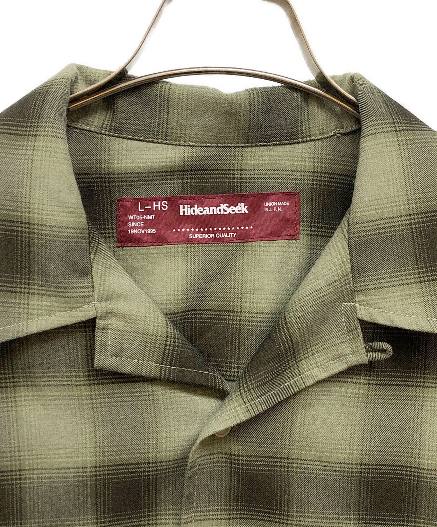 中古・古着通販】HIDE AND SEEK (ハイドアンドシーク) Ombre Check L/S 