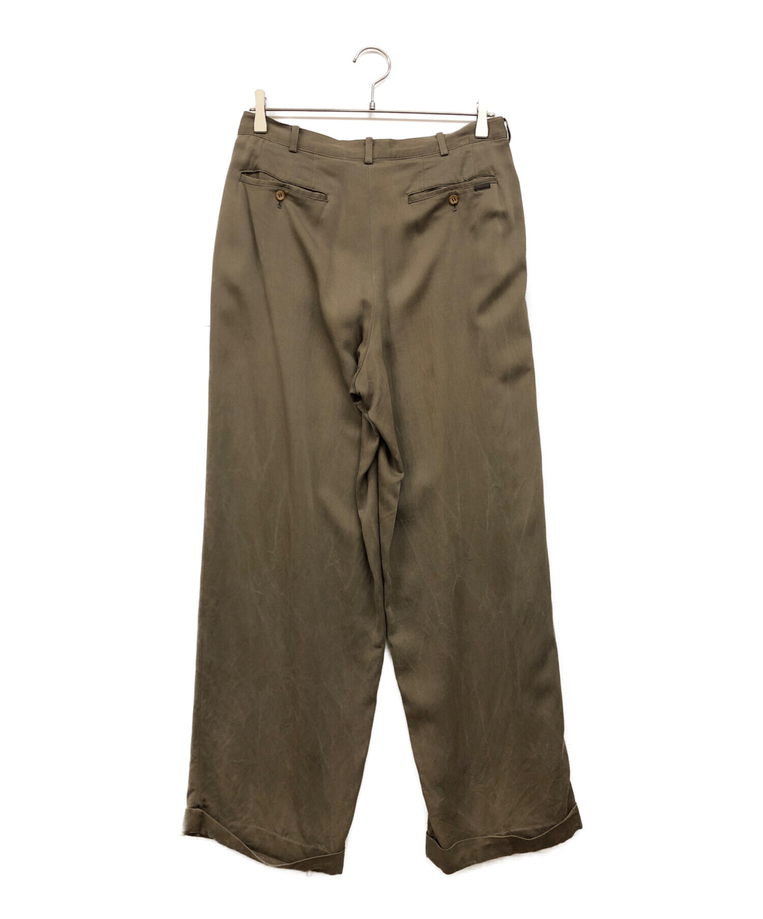中古・古着通販】PAPAS (パパス) 2タックキュプラスラックス ブラウン