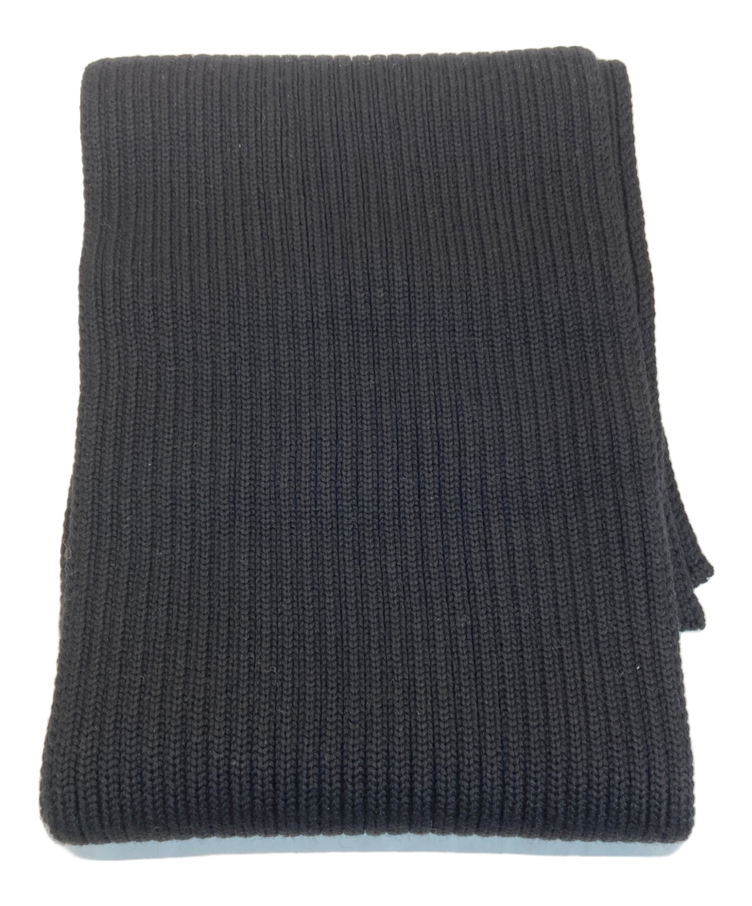 PRADA スポーツ　ブラック マフラー 100%厚手ウール　プラダ 中古・古着通販】PRADA SPORTS (プラダスポーツ) リブウールマフラー