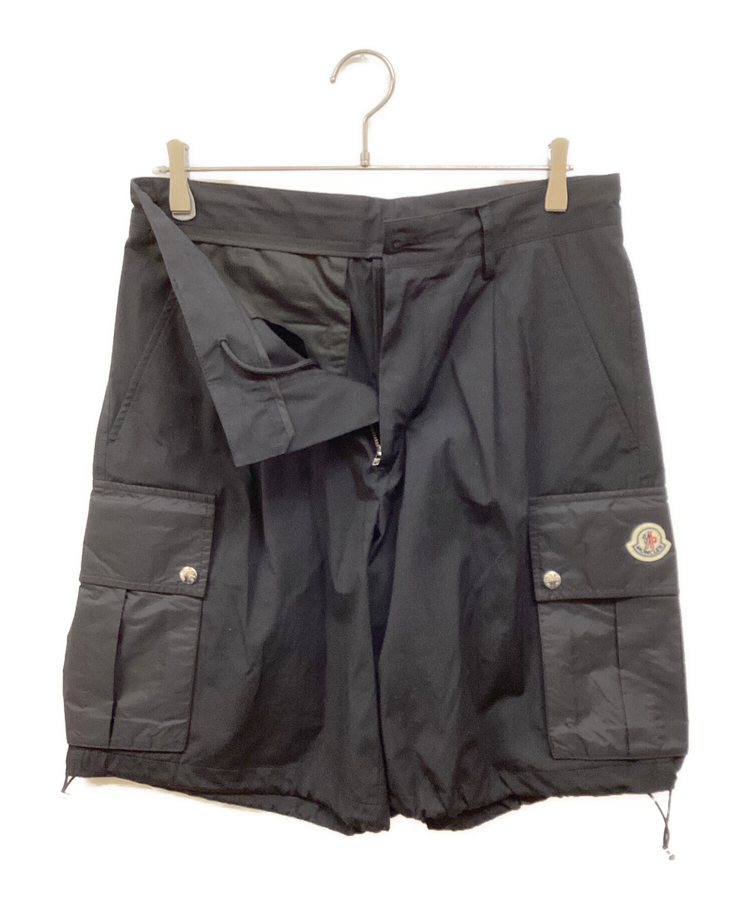 中古・古着通販】MONCLER (モンクレール) カーゴハーフパンツ ブラック