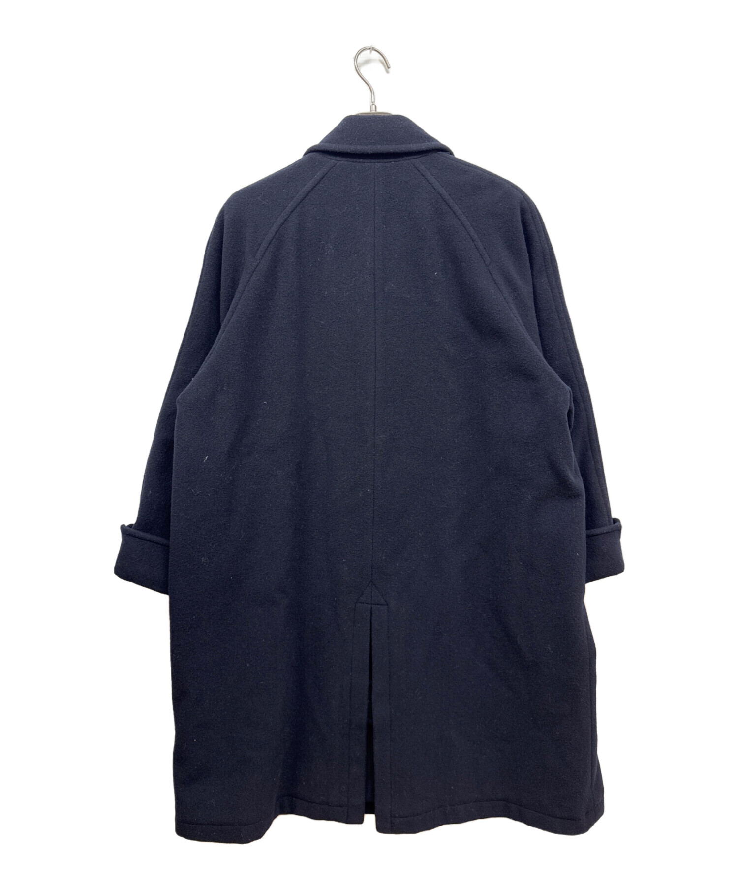 ポロラルフローレン　ステンカラーコート　ウールコート　ハーフ　ネイビー　M相当 中古・古着通販】RALPH LAUREN (ラルフローレン) ウールステンカラー