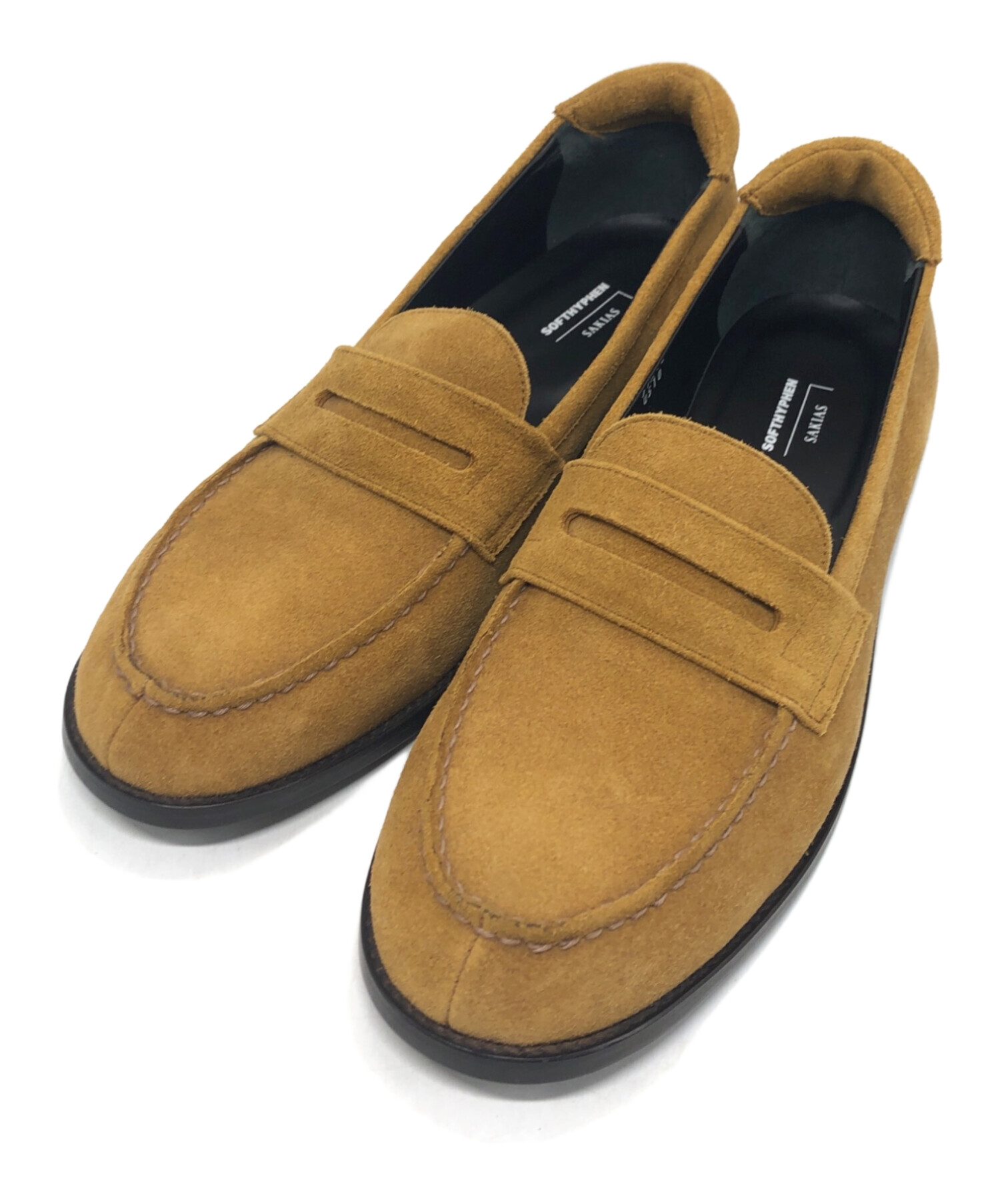 【未使用級】SOFTHYPHEN × SAKIAS レザー ローファー 28cm 中古・古着通販】SOFTHYPHEN (ソフトハイフン) SAKIAS Re LOAFERS