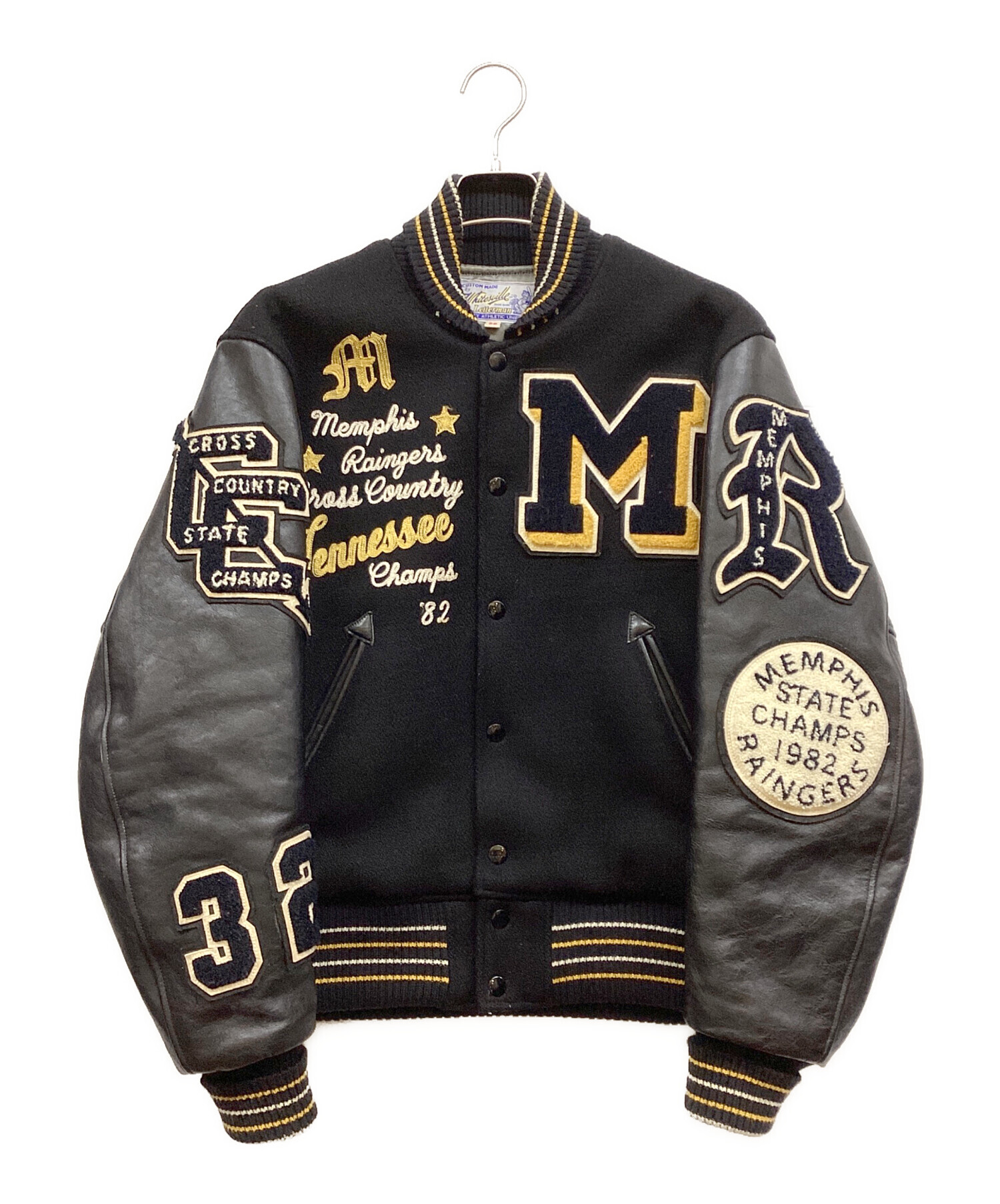 【スペシャル】20s〜30s スクールジャケット　ブラック×イエロー　アワード 中古・古着通販】whitesville (ホワイツビル) 30oz. WOOL SET-IN