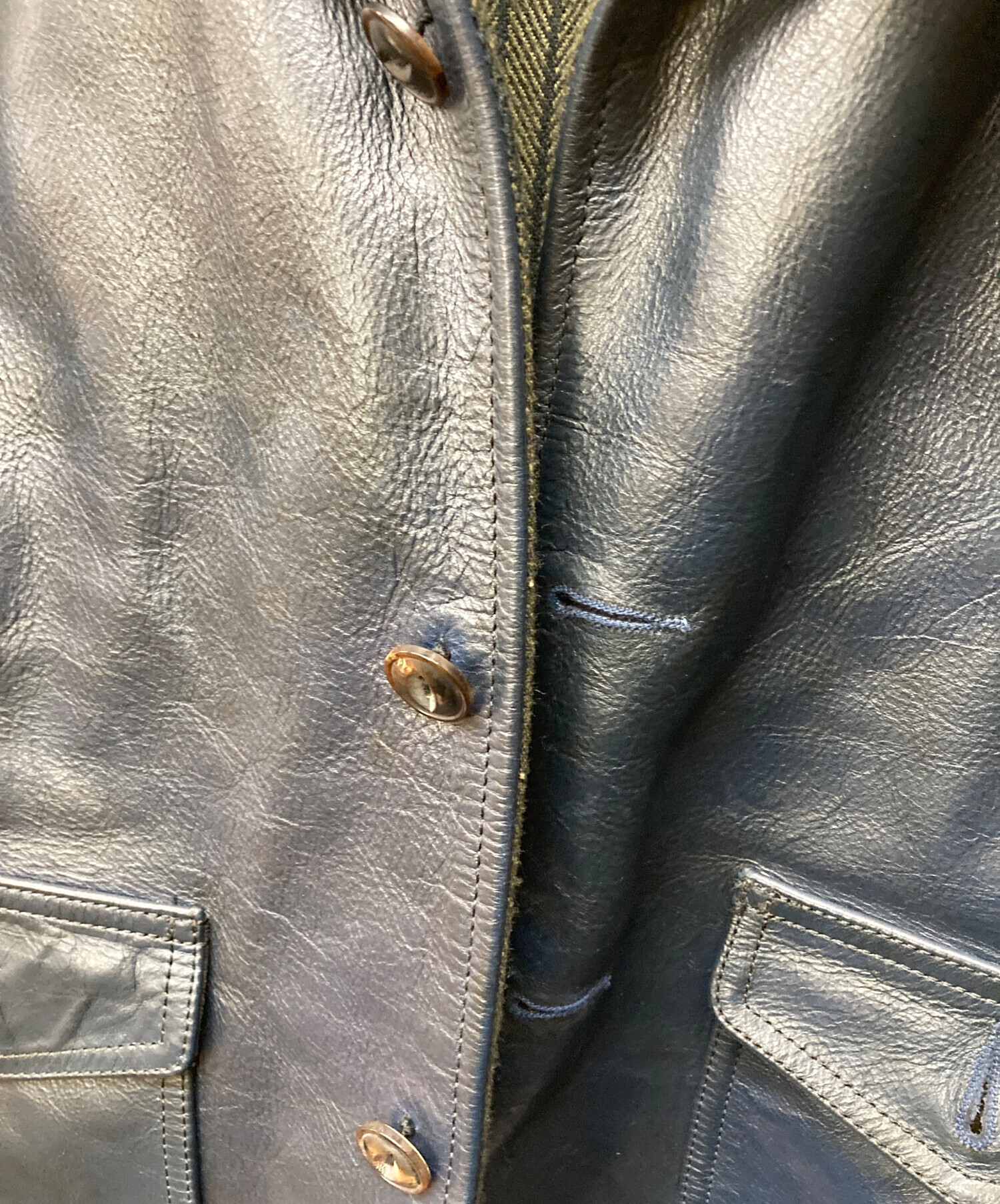 中古・古着通販】curphey (カーフィー) レザーコサックジャケット