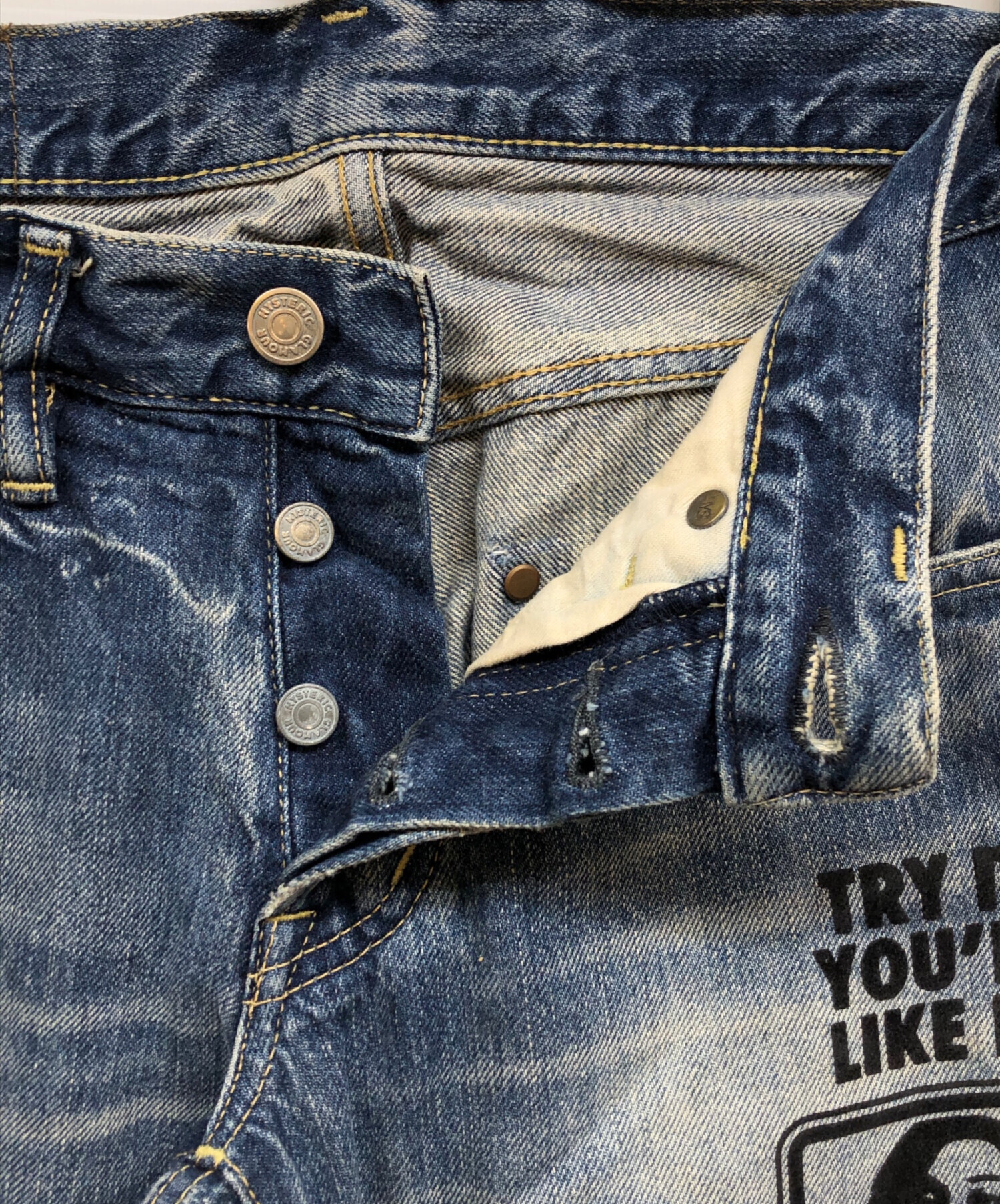 ヒステリックグラマー　デニムパンツ　34インチ　スタッズ ヒステリックグラマー スタッズデニムパンツ