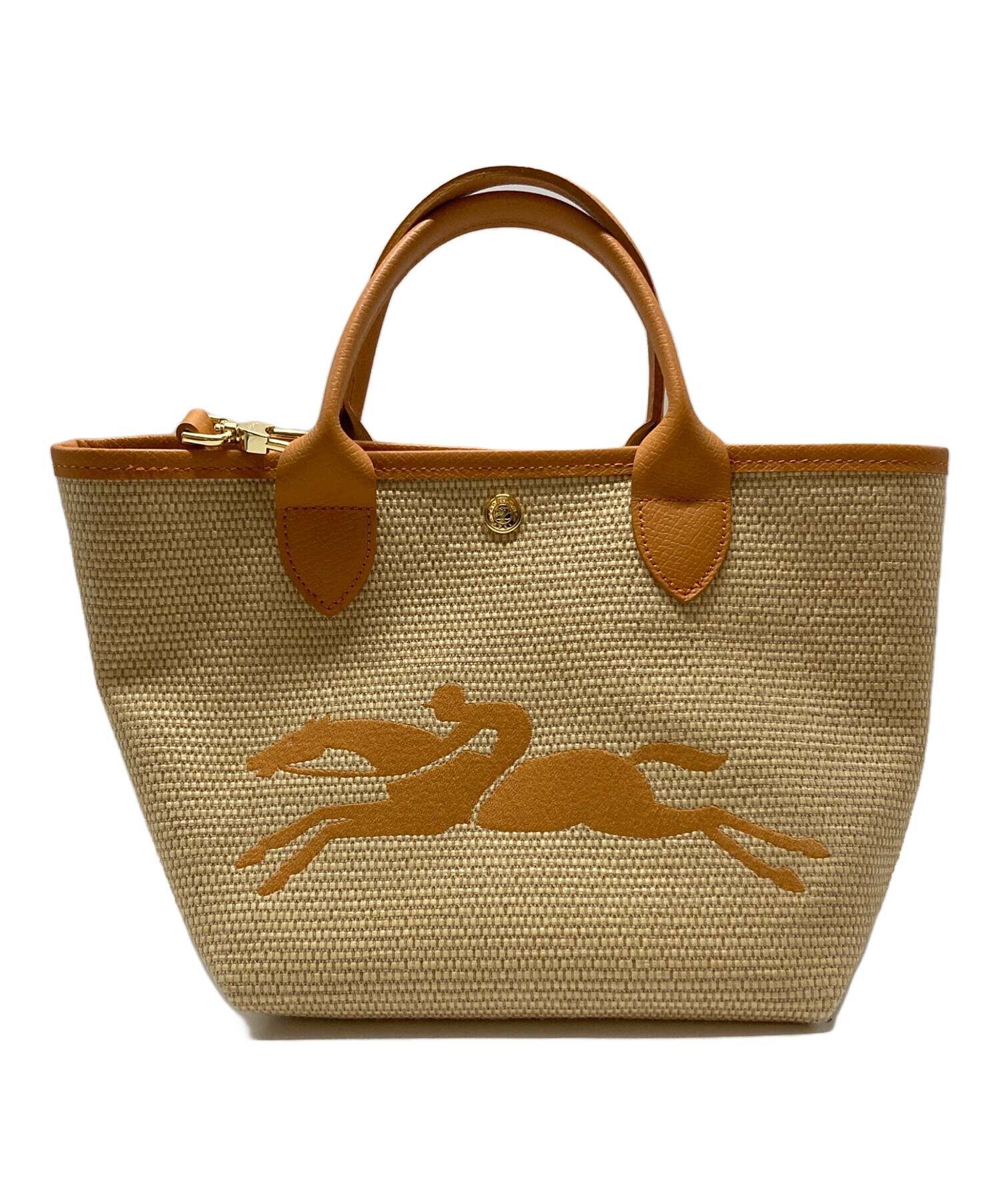 【BIGお買い物ラリー★30%OFFセール中】ロンシャン Longchamp トートバッグファーコンビ ブラック ゴールド レディース 中古 中古・古着通販】LONGCHAMP (ロンシャン) バッグ オレンジ｜ブランド