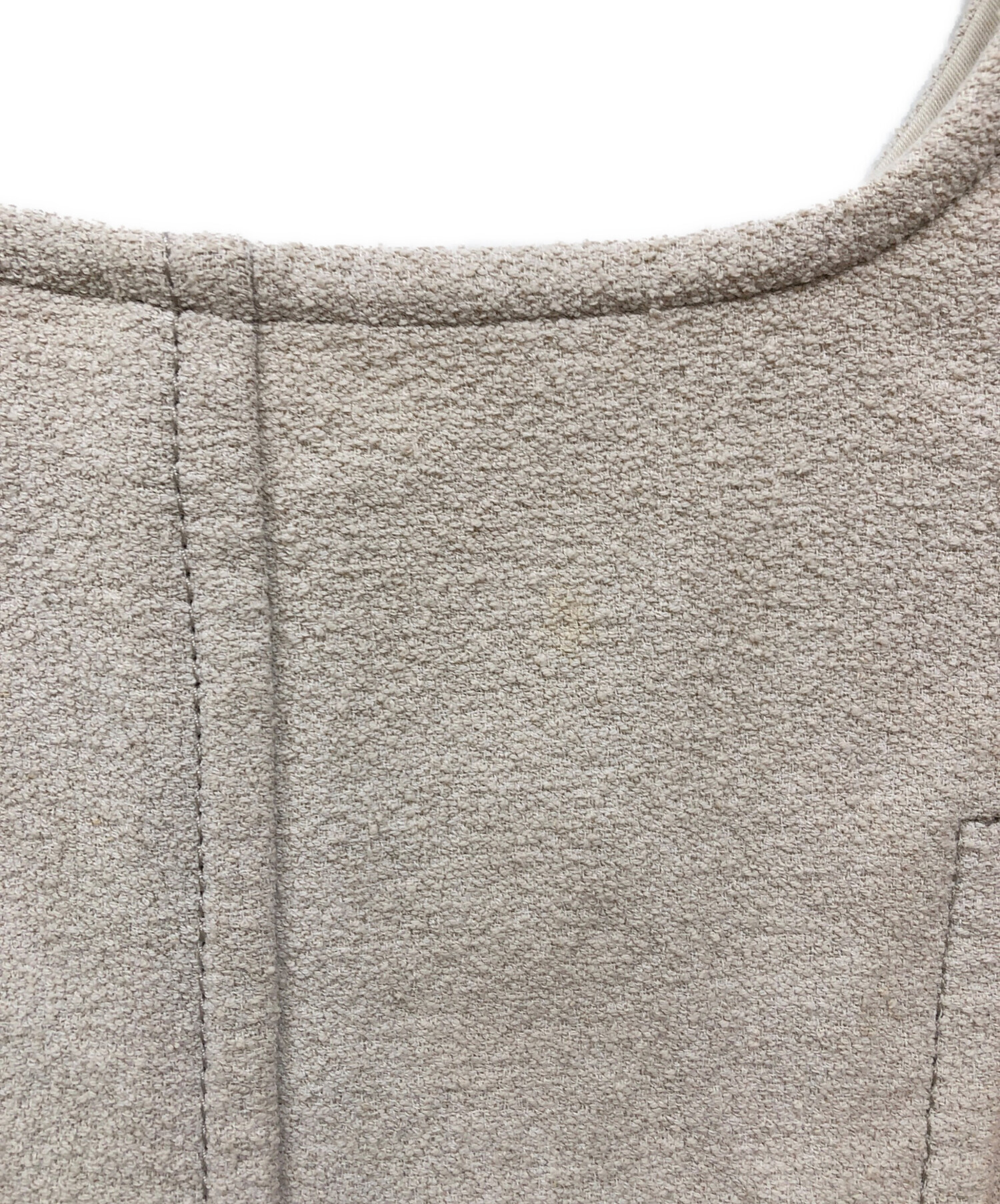 ebure(エブール) チュニック サイズ38 M レディース美品  - グレーベージュ クルーネック/ノースリーブ/シルク 中古・古着通販】EBURE (エブール) コットンダブルブークレ