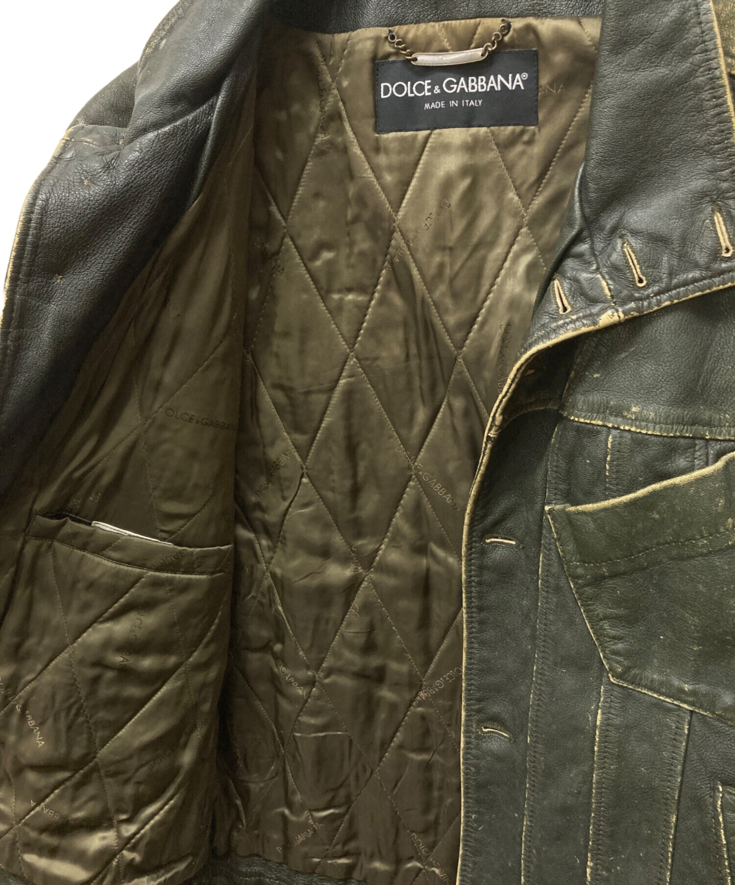 Dolce and Gabbana ゴートスキン レザージャケット サイズ48 中古・古着通販】DOLCE & GABBANA (ドルチェ＆ガッバーナ) ゴート