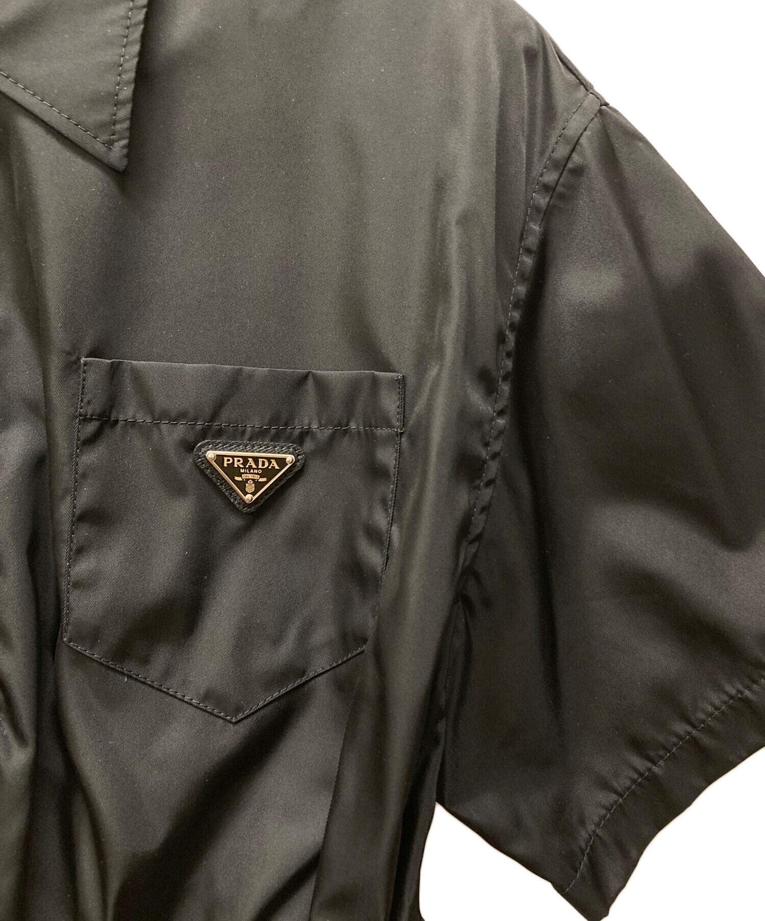 中古・古着通販】PRADA (プラダ) Re-Nylon 半袖ワンピース ブラック