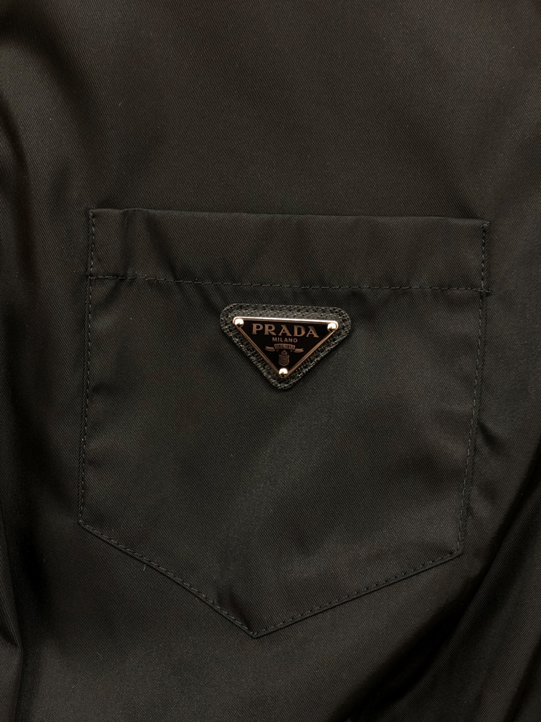 中古・古着通販】PRADA (プラダ) Re-Nylon 半袖ワンピース ブラック