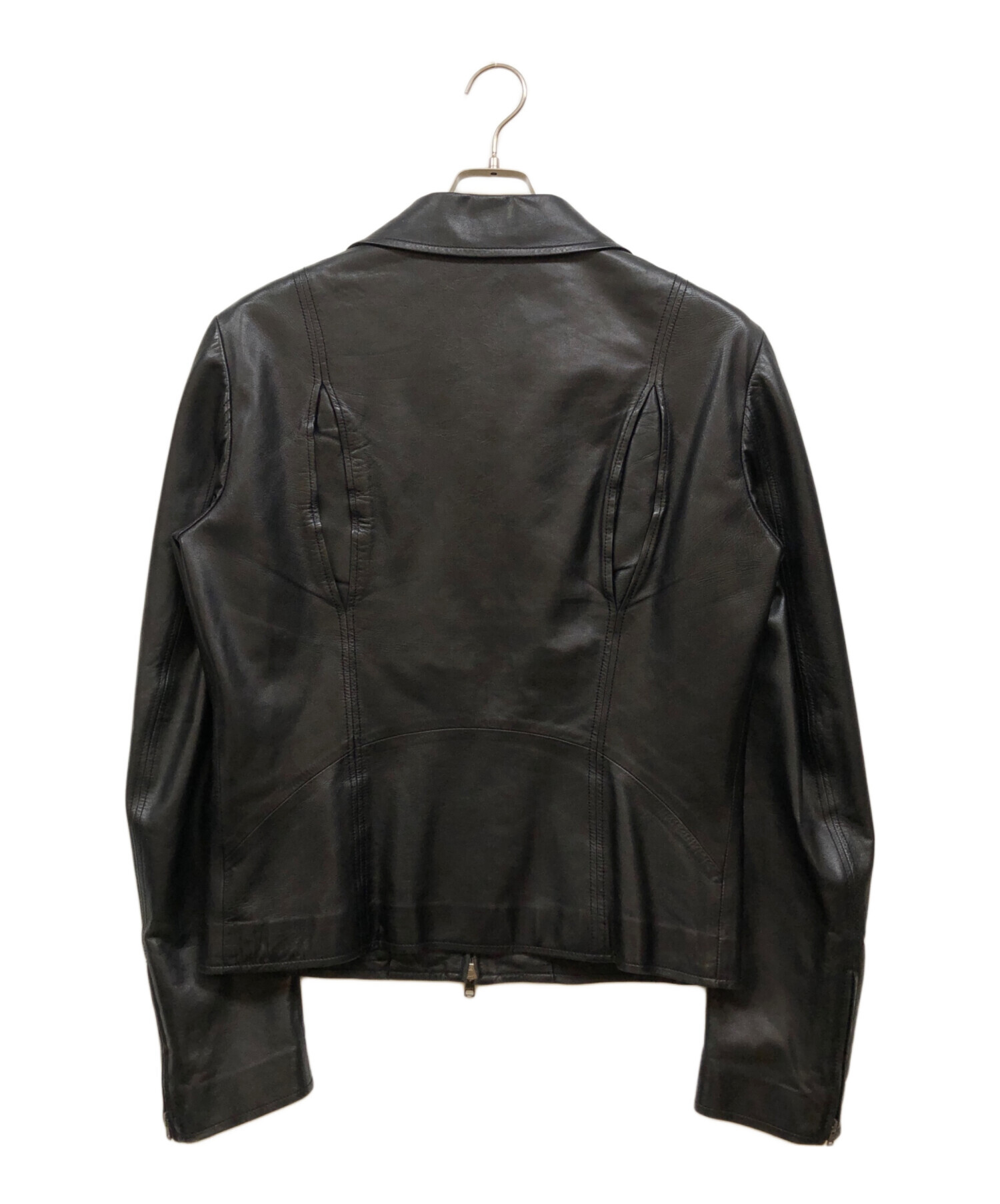 中古・古着通販】GUCCI (グッチ) カウレザージャケット ブラック