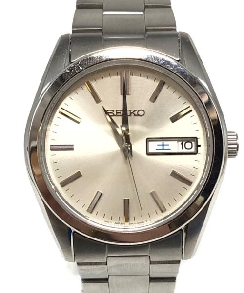 稼働 SEIKO SQ100 腕時計 デイデイト ヴィンテージ メンズ 1753 中古・古着通販】SEIKO (セイコー) Sシリーズ デイデイト シルバー