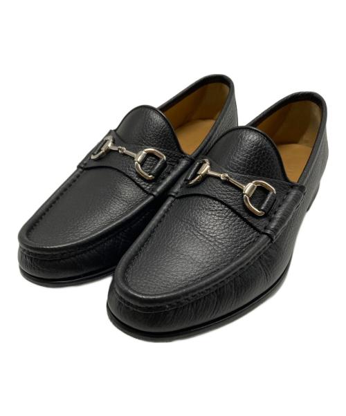 中古・古着通販】GUCCI (グッチ) ホースビットローファー ブラック