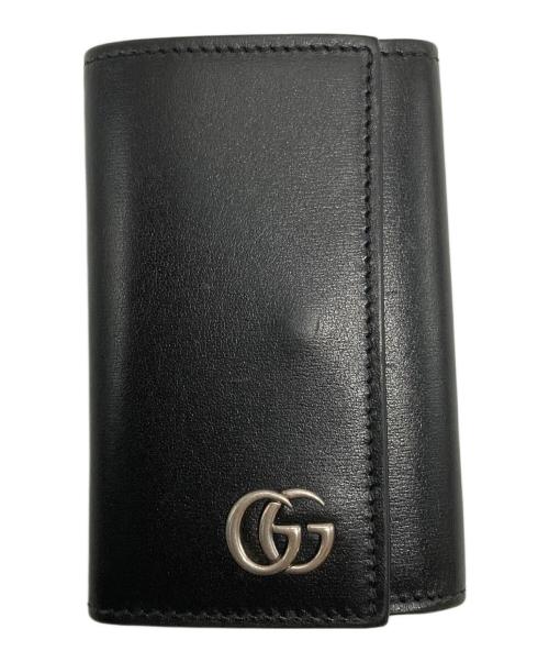 中古・古着通販】GUCCI (グッチ) GGマーモント6連キーケース ブラック