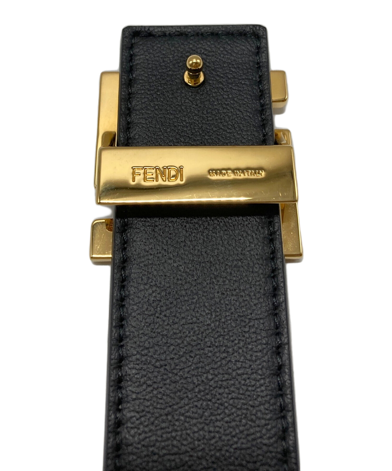 中古・古着通販】FENDI (フェンディ) FFスクエアベルト ブラウン