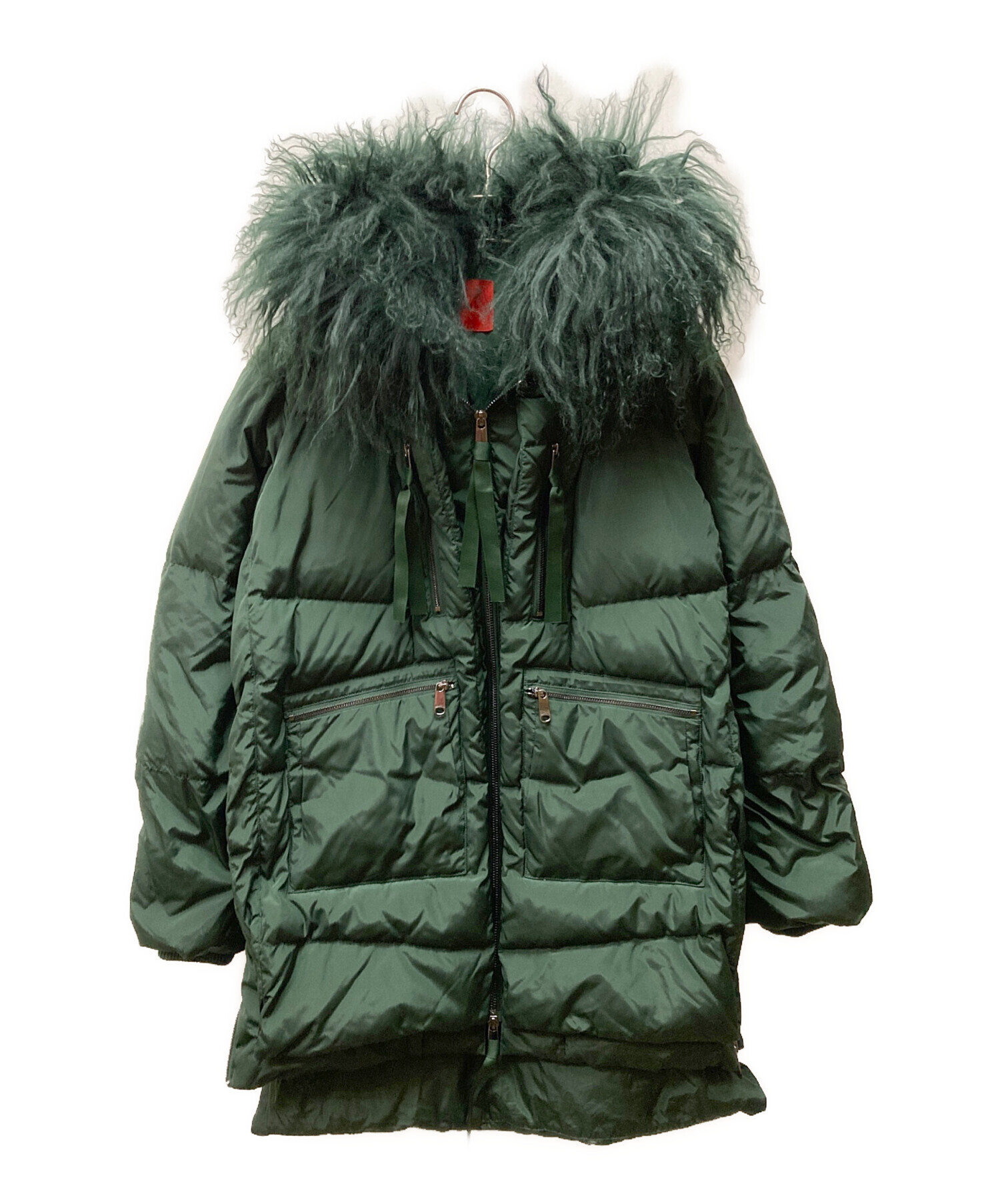 MAX&CO マックスアンドコー ファー ダウンジャケット 40 グリーン レディース 中古・古着通販】MAX&Co. (マックスアンドコー) ダウンジャケット
