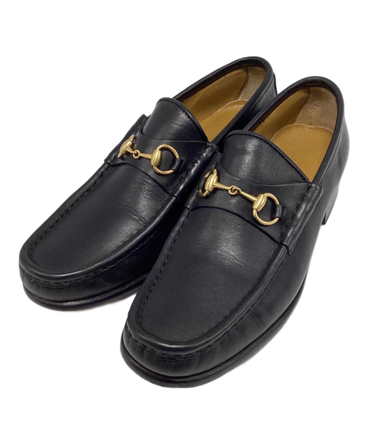 中古・古着通販】GUCCI (グッチ) ホースビットローファー ブラック