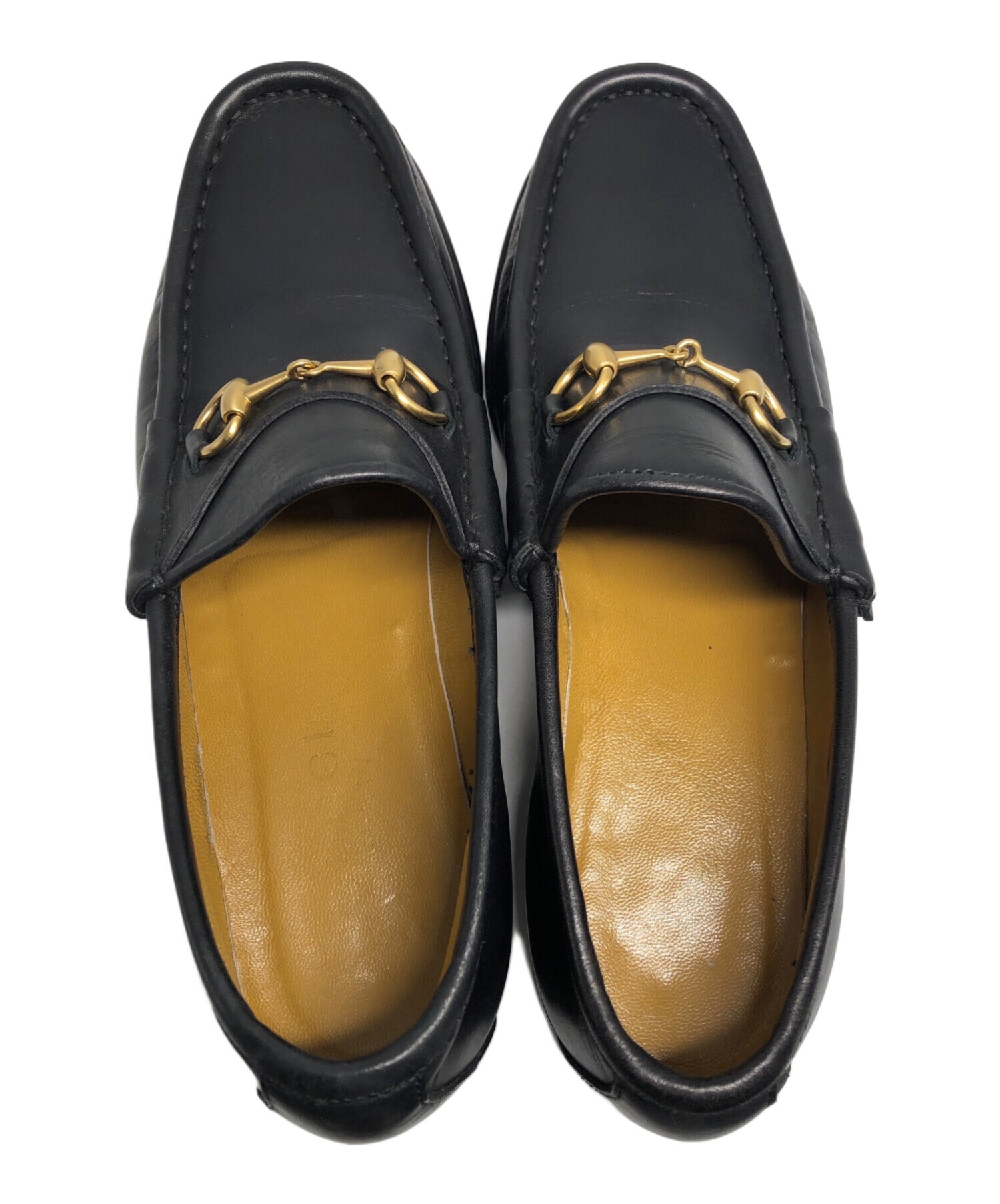 中古・古着通販】GUCCI (グッチ) ホースビットローファー ブラック