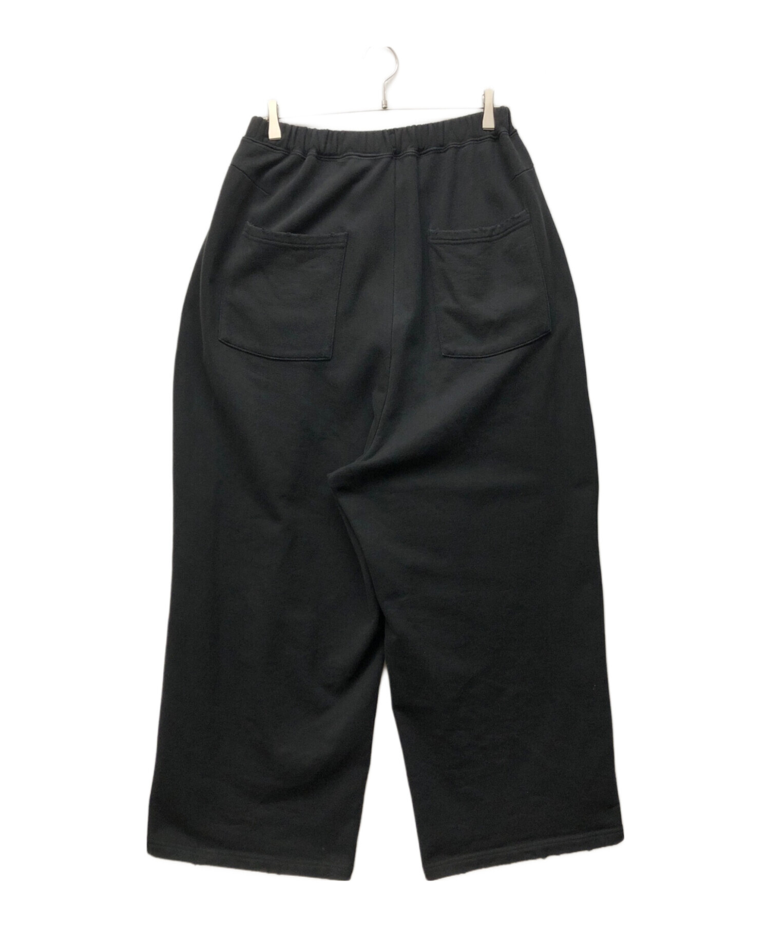 中古・古着通販】ANCELLM (アンセルム) TUCK SWEAT PANTS ブラック 