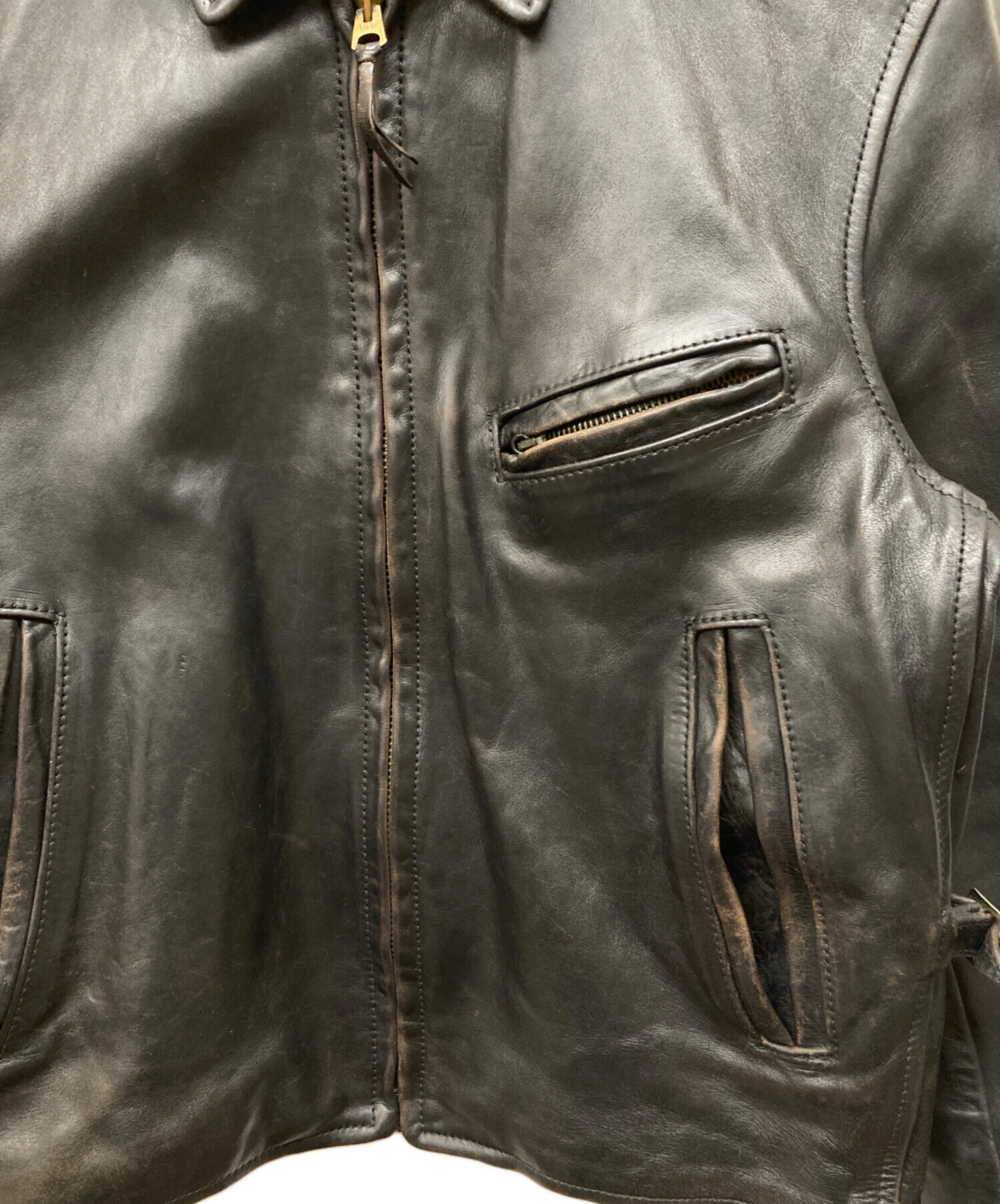 r*c様 Aero Leather ビンテージ　 牛革ジャケット サイズ34 中古・古着通販】Aero LEATHER (エアロレザー) レザージャケット