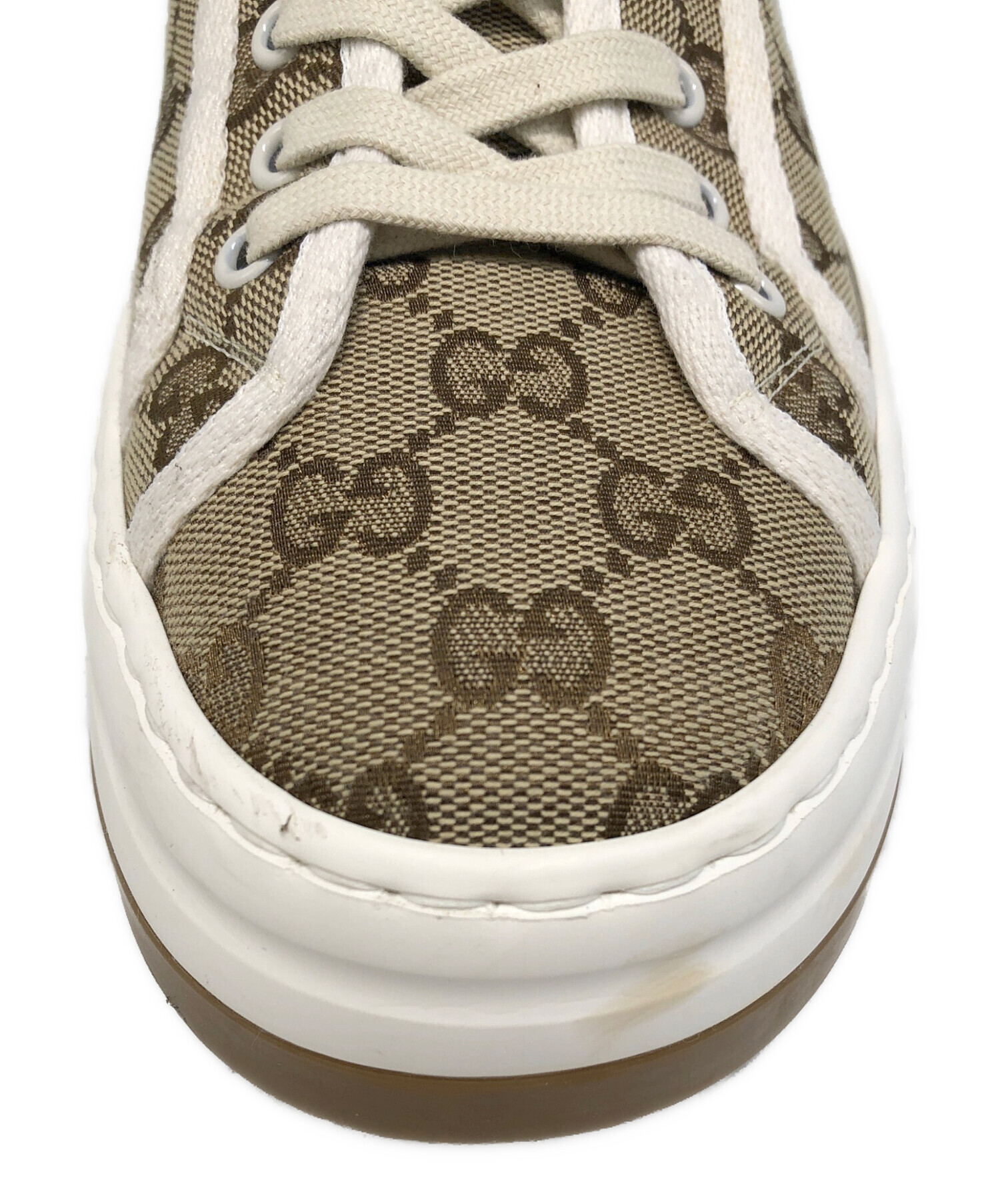 GUCCI グッチ ハイカットスニーカー GGキャンバス 厚底　37 新品未使用 中古・古着通販】GUCCI (グッチ) GGキャンバスハイカットスニーカー