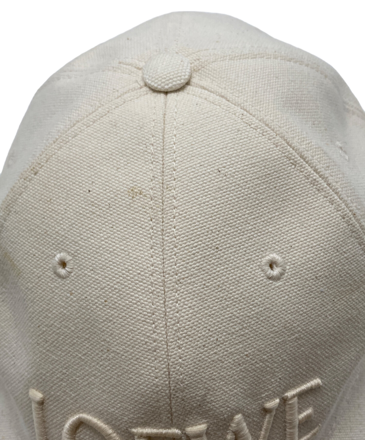 中古・古着通販】LOEWE (ロエベ) ロゴキャンバスキャップ アイボリー